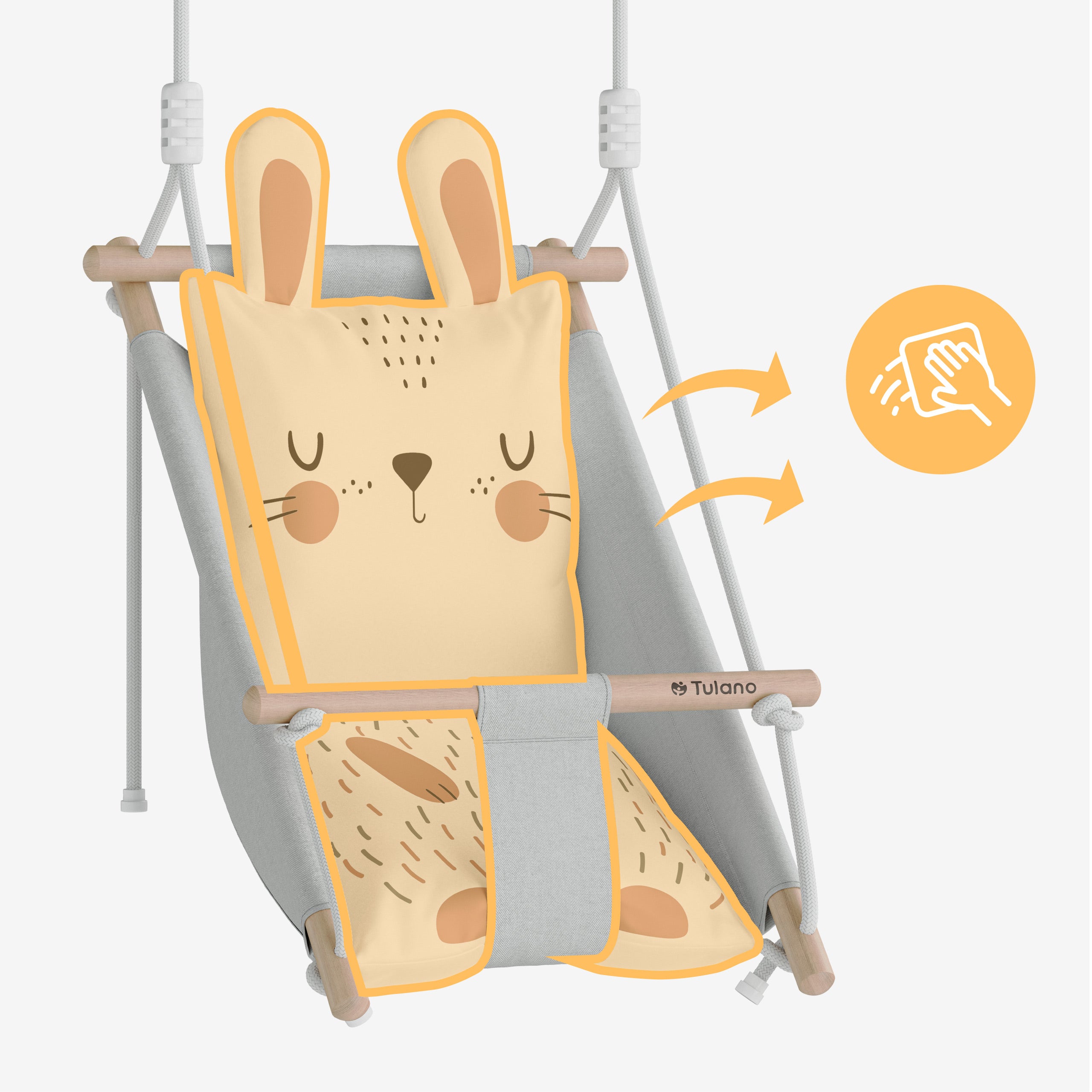 Detská hojdačka Tulano Hop 45 Rabbit