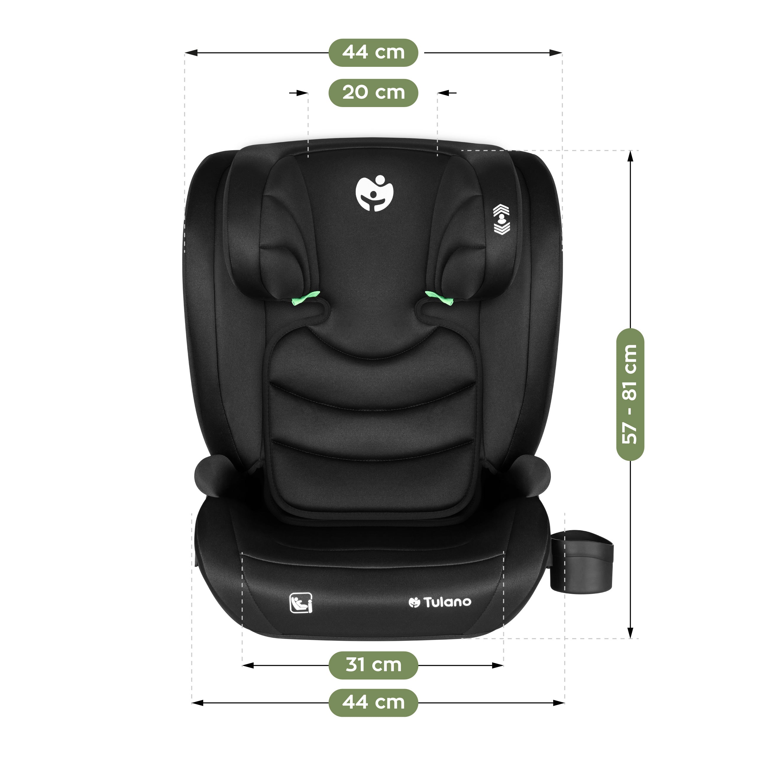 Detská autosedačka Tulano Joy 20 Black 100–150 cm I-size
