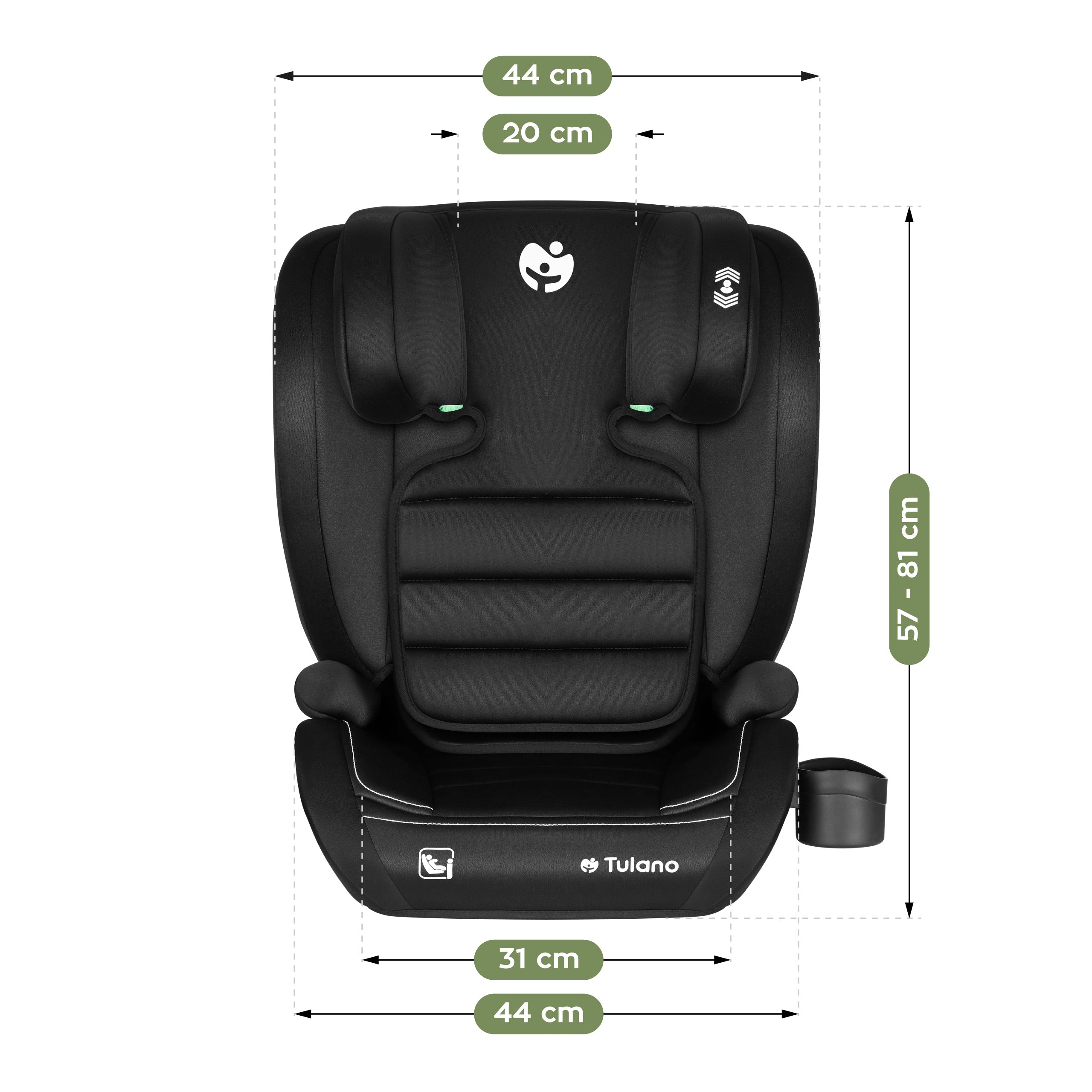 Detská autosedačka Tulano Joy 25 Black 100–150 cm I-size