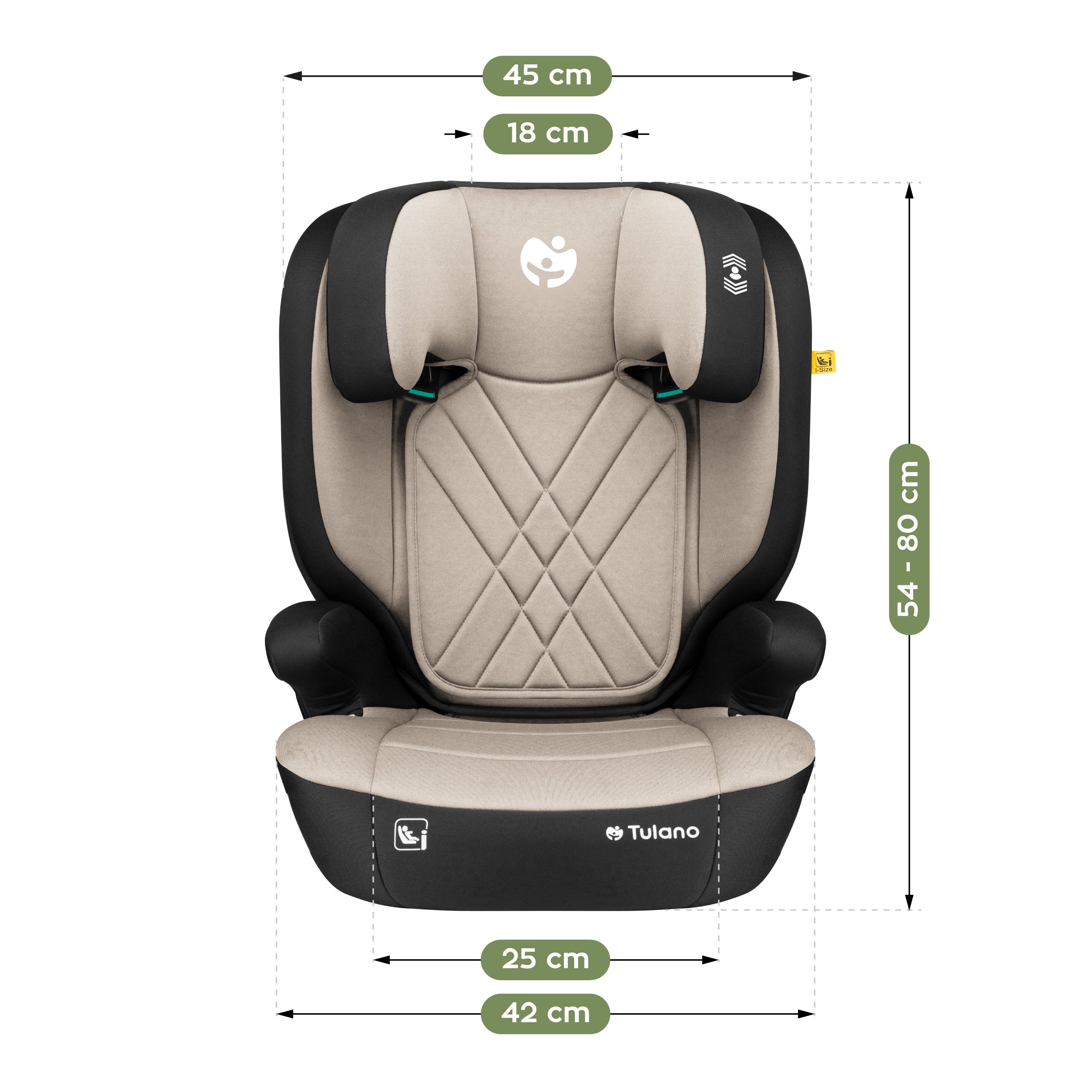 Detská autosedačka 2 v 1, 100 – 150 cm, Joy 45 Beige I-Size