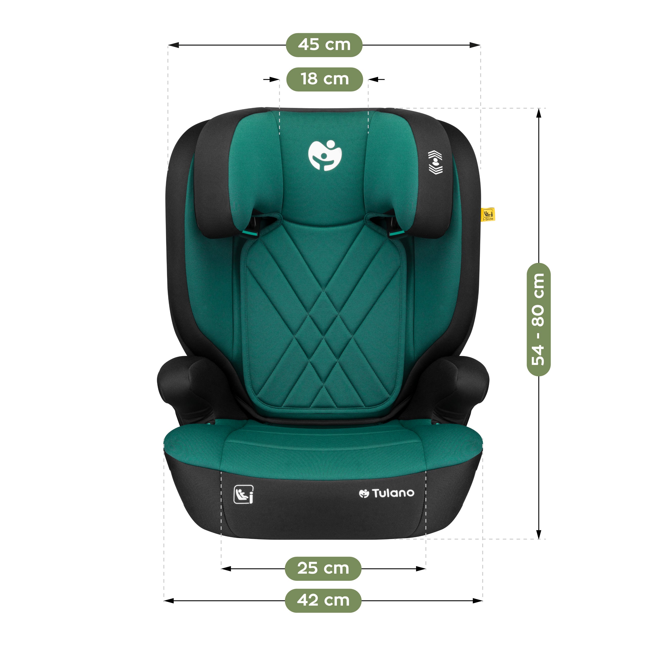 Detská autosedačka 2 v 1 pre deti s výškou 100 – 150 cm Joy 45 Green I-Size