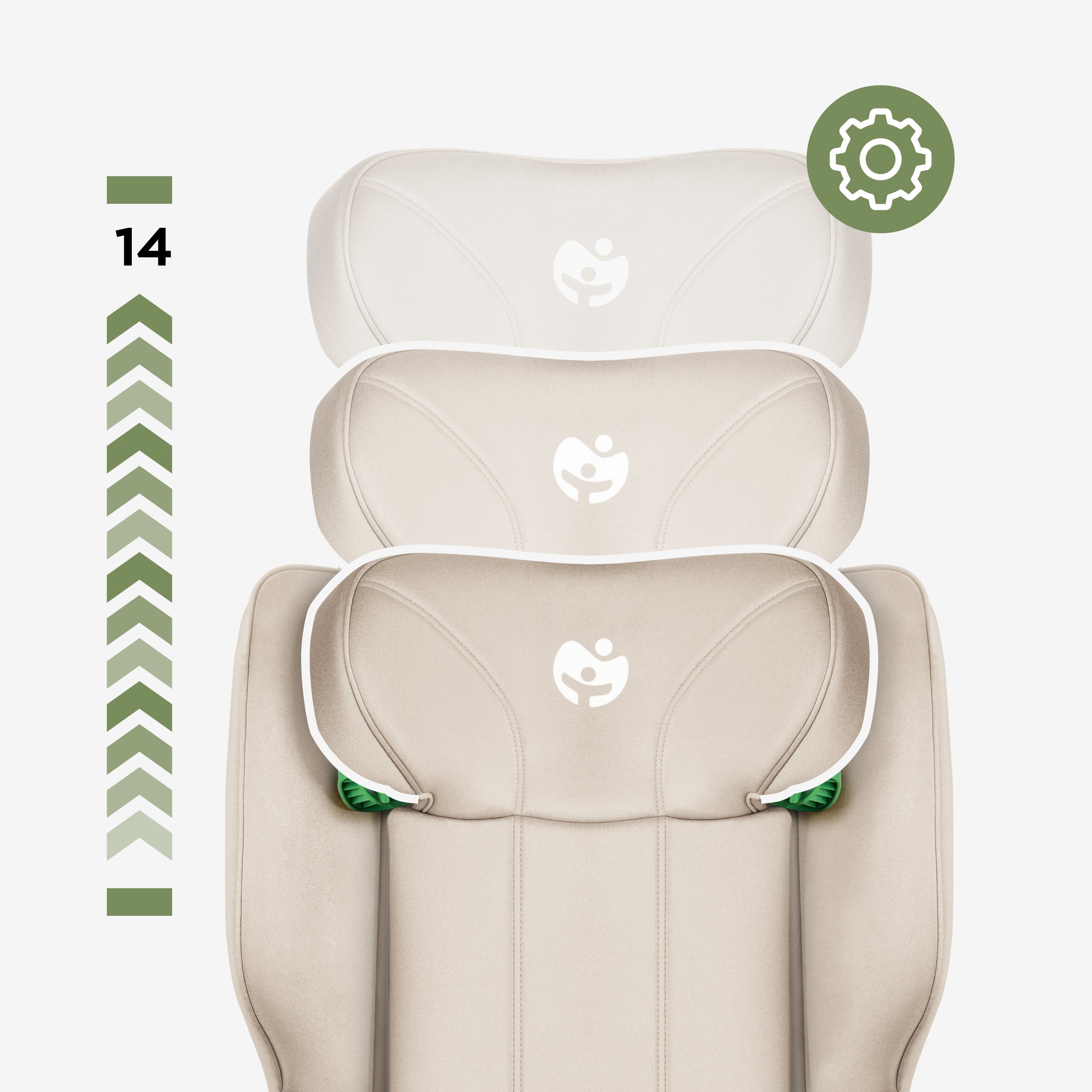 Detská autosedačka pre deti s výškou 100 – 150 cm Tulano Joy 55 Beige I-Size