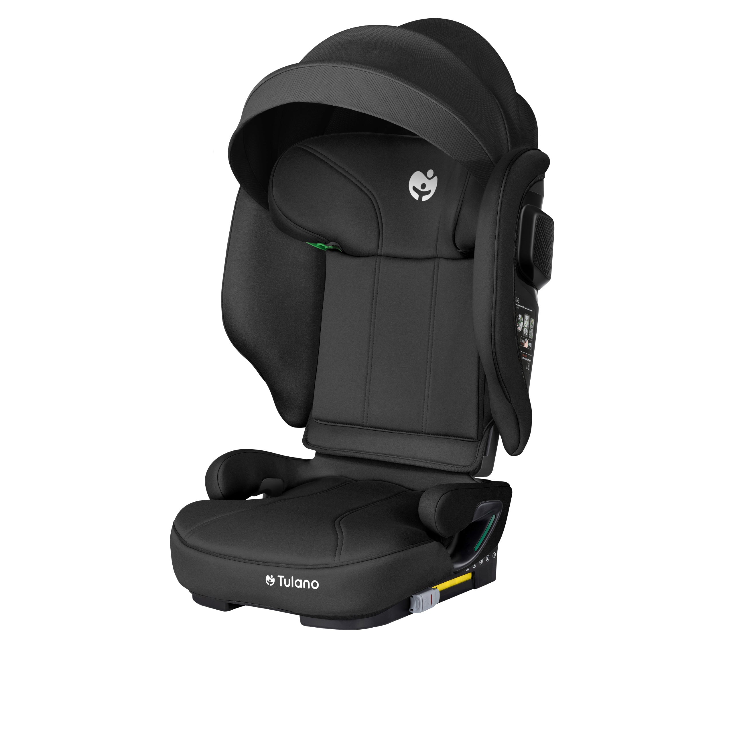 Detská autosedačka pre deti s výškou 100 – 150 cm Tulano Joy 55 Black I-Size