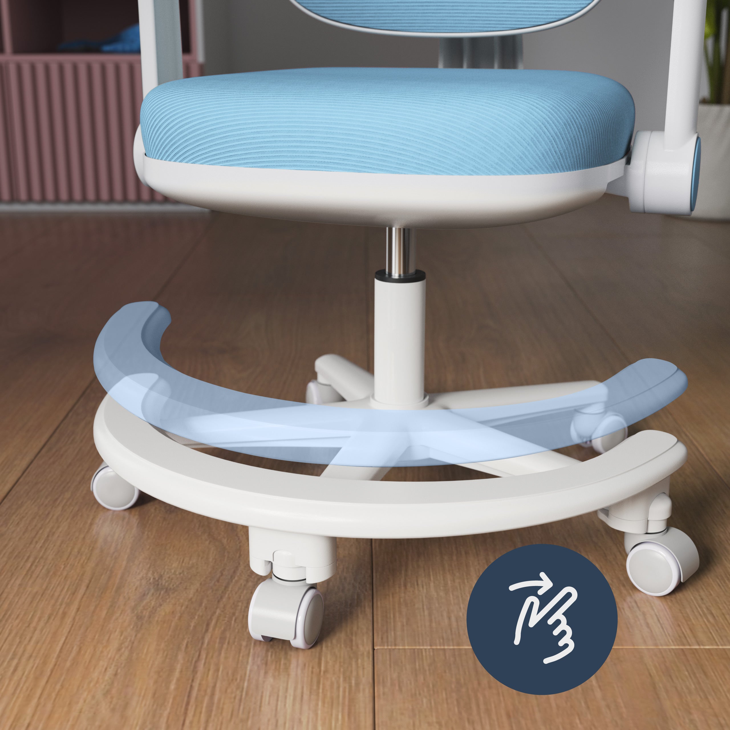 Ergonomická detská kancelárska stolička Mark Adler Junior 3.6 Blue