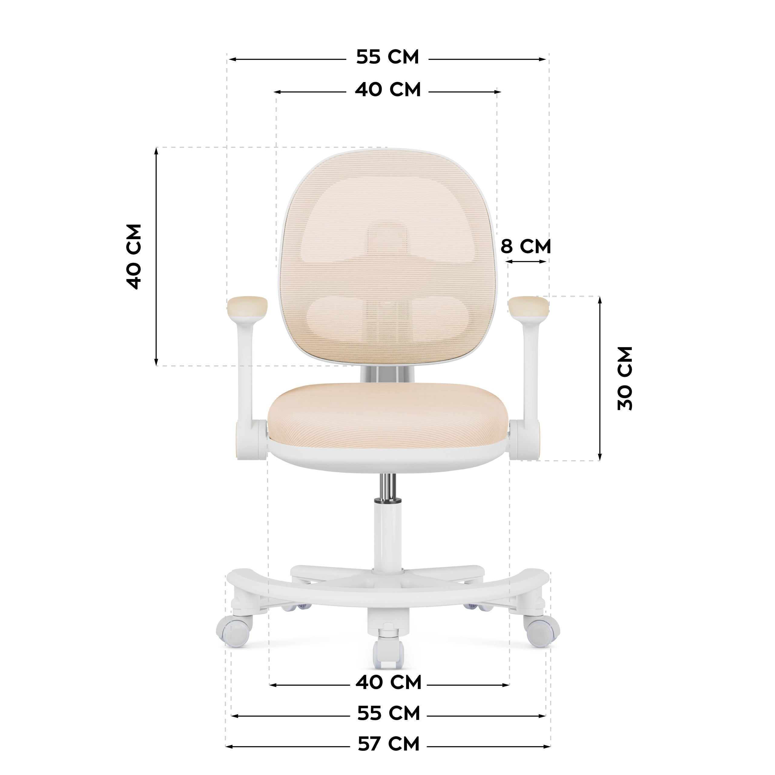 Ergonomická detská stolička k písacímu stolu Mark Adler Junior 3.6 Beige