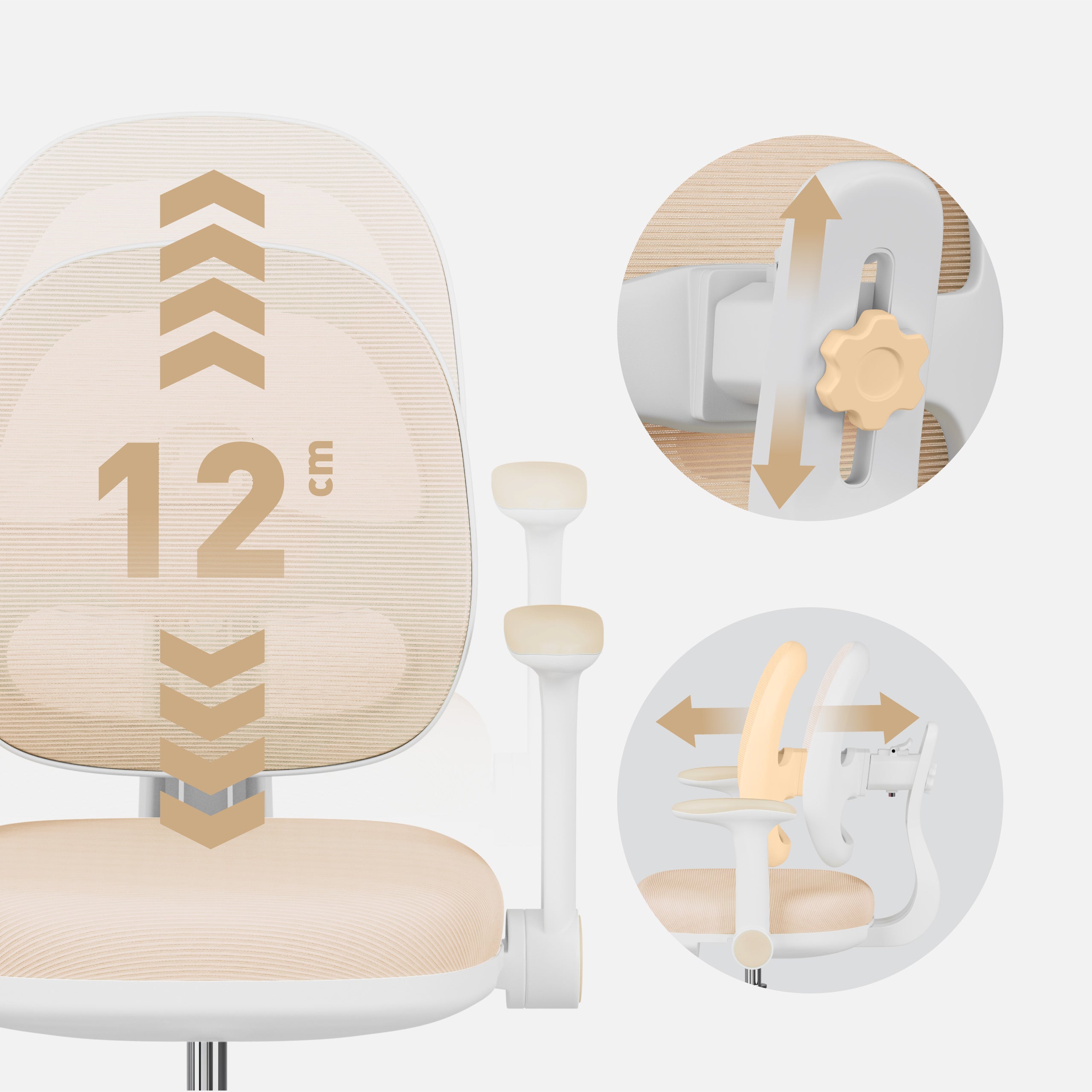 Ergonomická detská stolička k písacímu stolu Mark Adler Junior 3.6 Beige