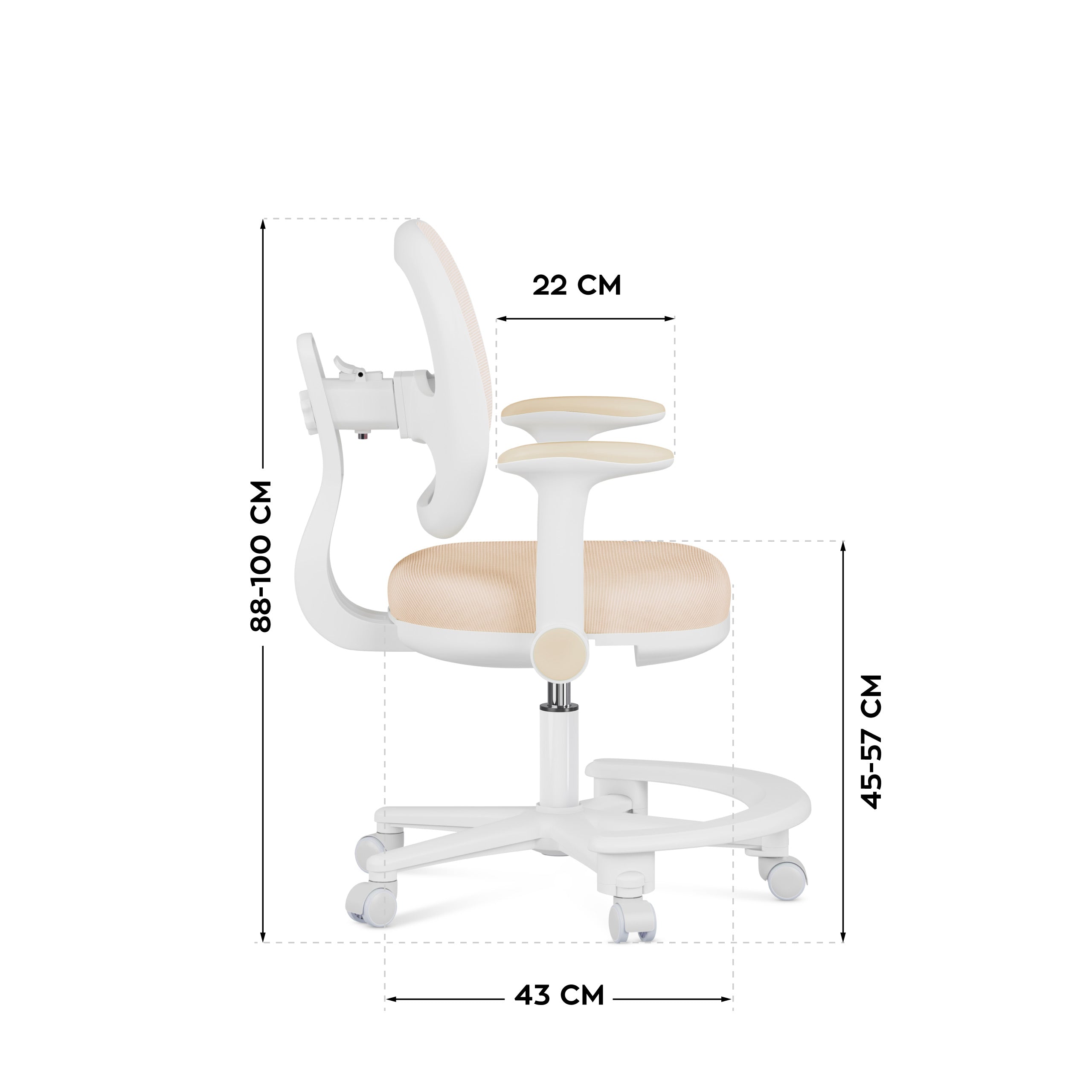 Ergonomická detská stolička k písacímu stolu Mark Adler Junior 3.6 Beige