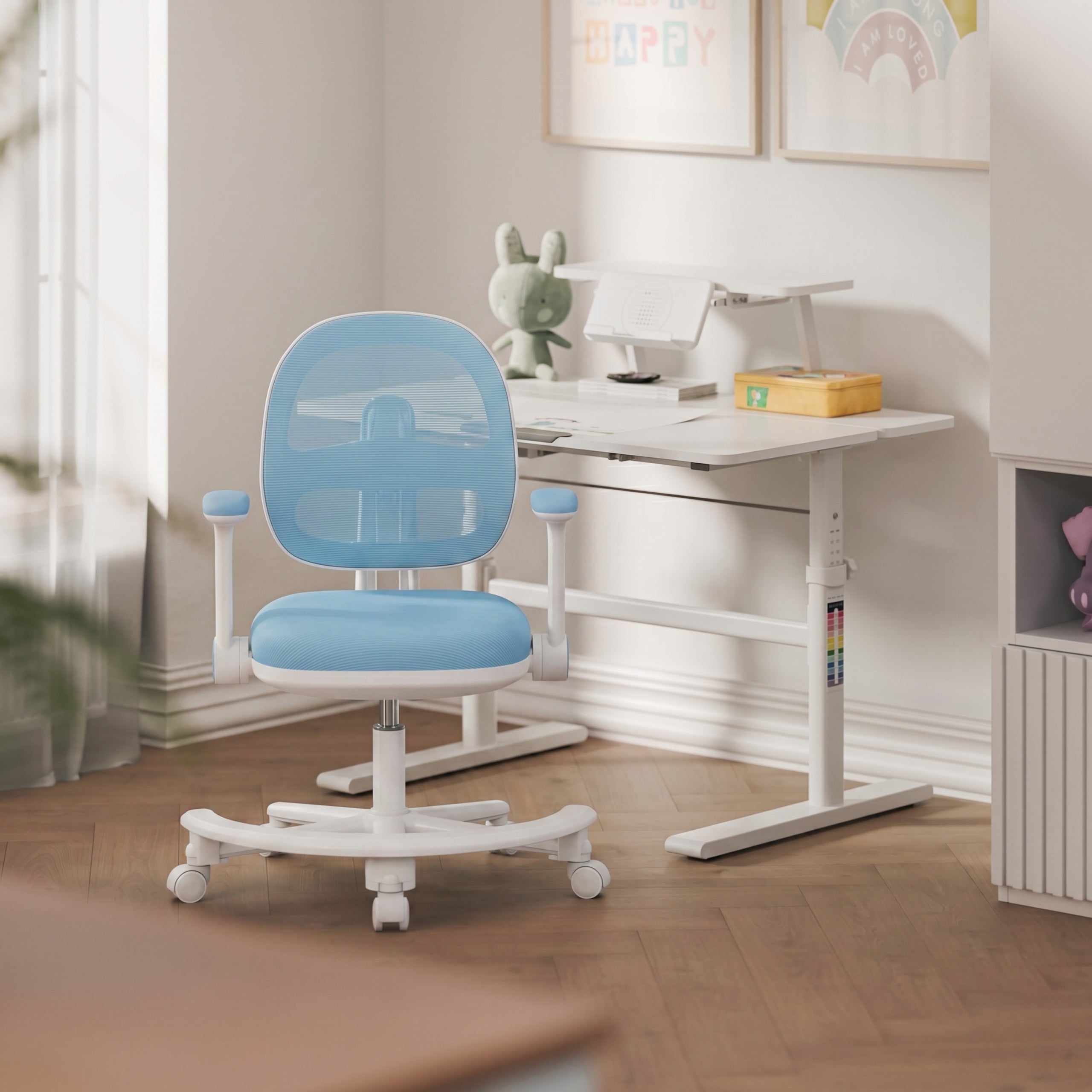 Ergonomická detská kancelárska stolička Mark Adler Junior 3.6 Blue