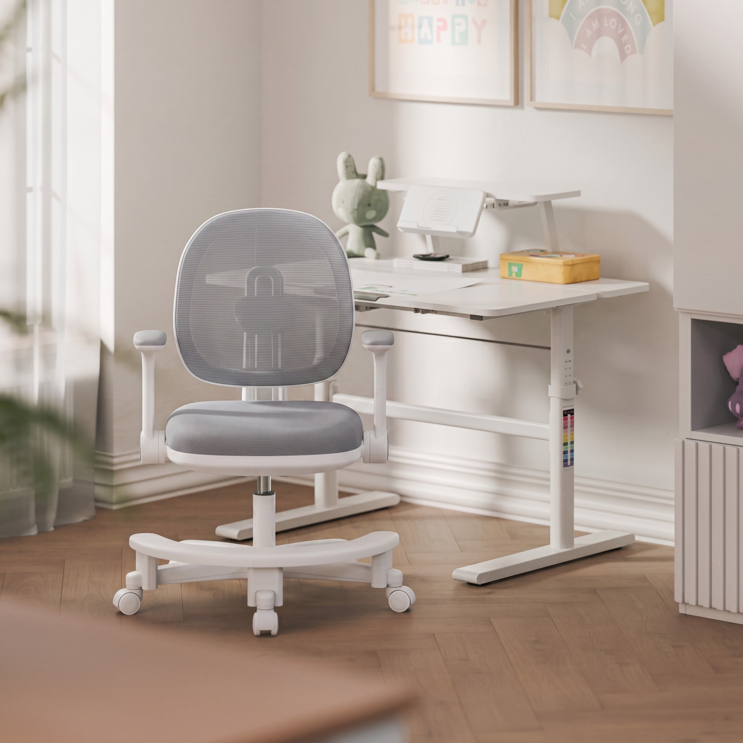 Ergonomická detská kancelárska stolička Mark Adler Junior 3.6 Grey