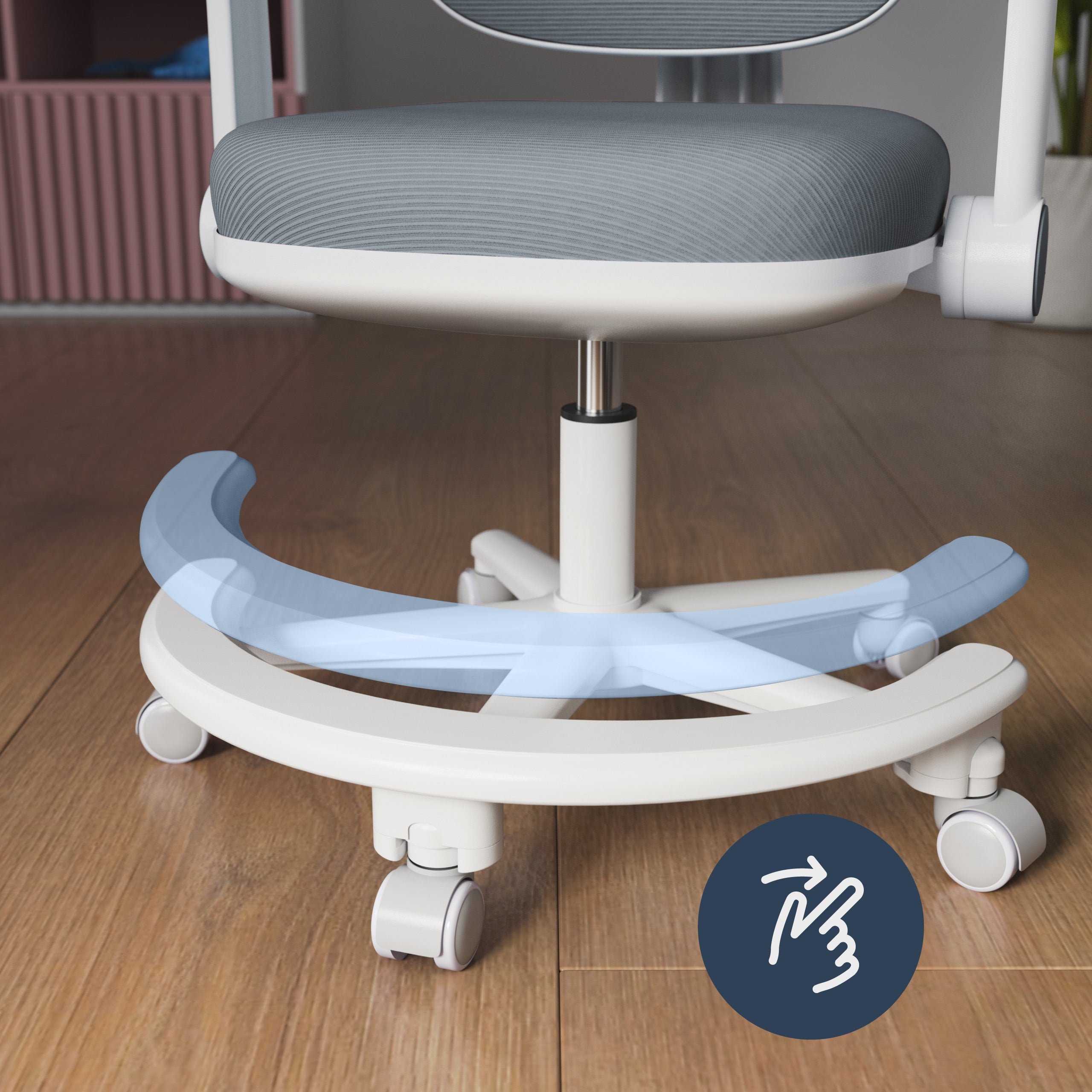 Ergonomická detská kancelárska stolička Mark Adler Junior 3.6 Grey