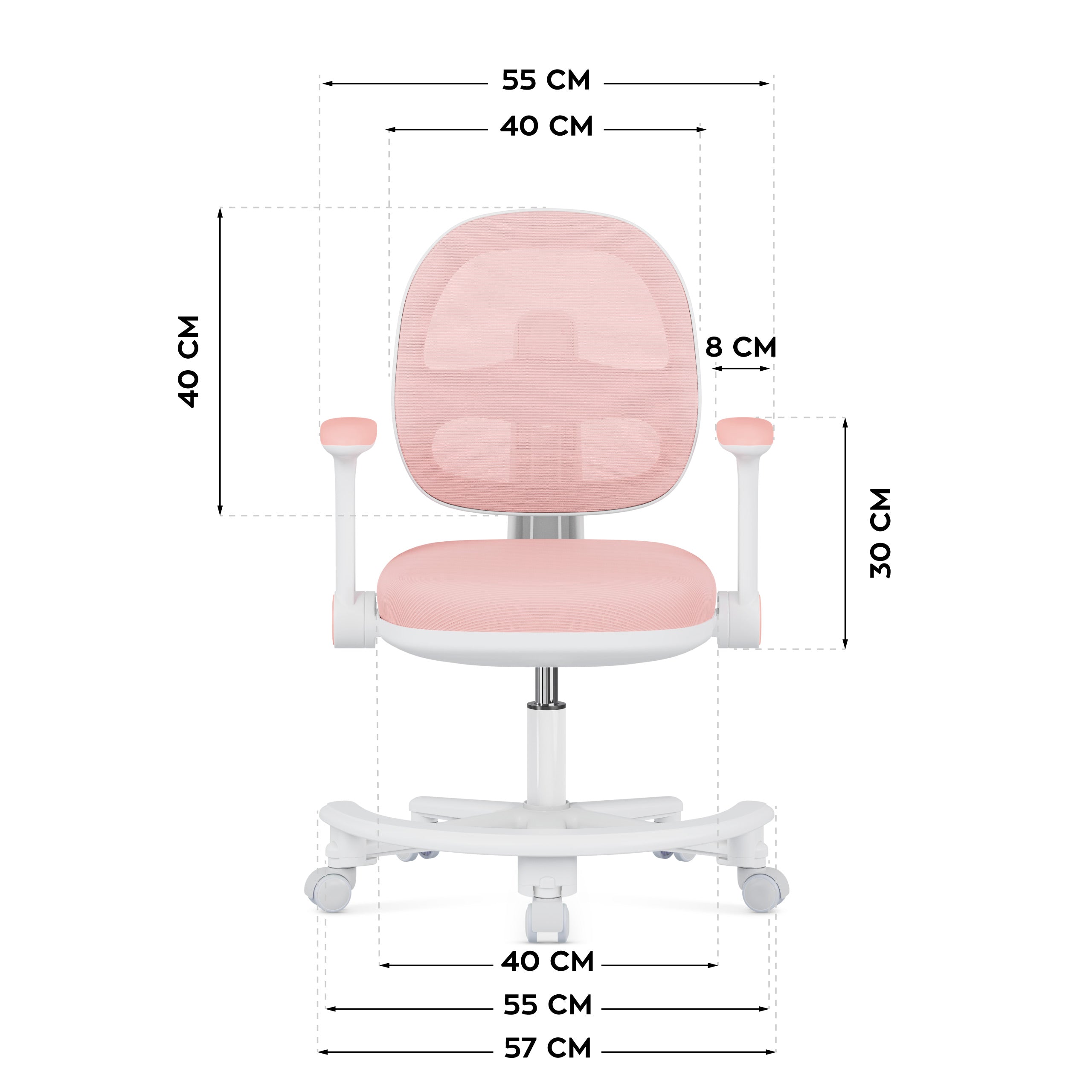 Ergonomické detské kreslo k písacímu stolu Mark Adler Junior 3.6 Pink
