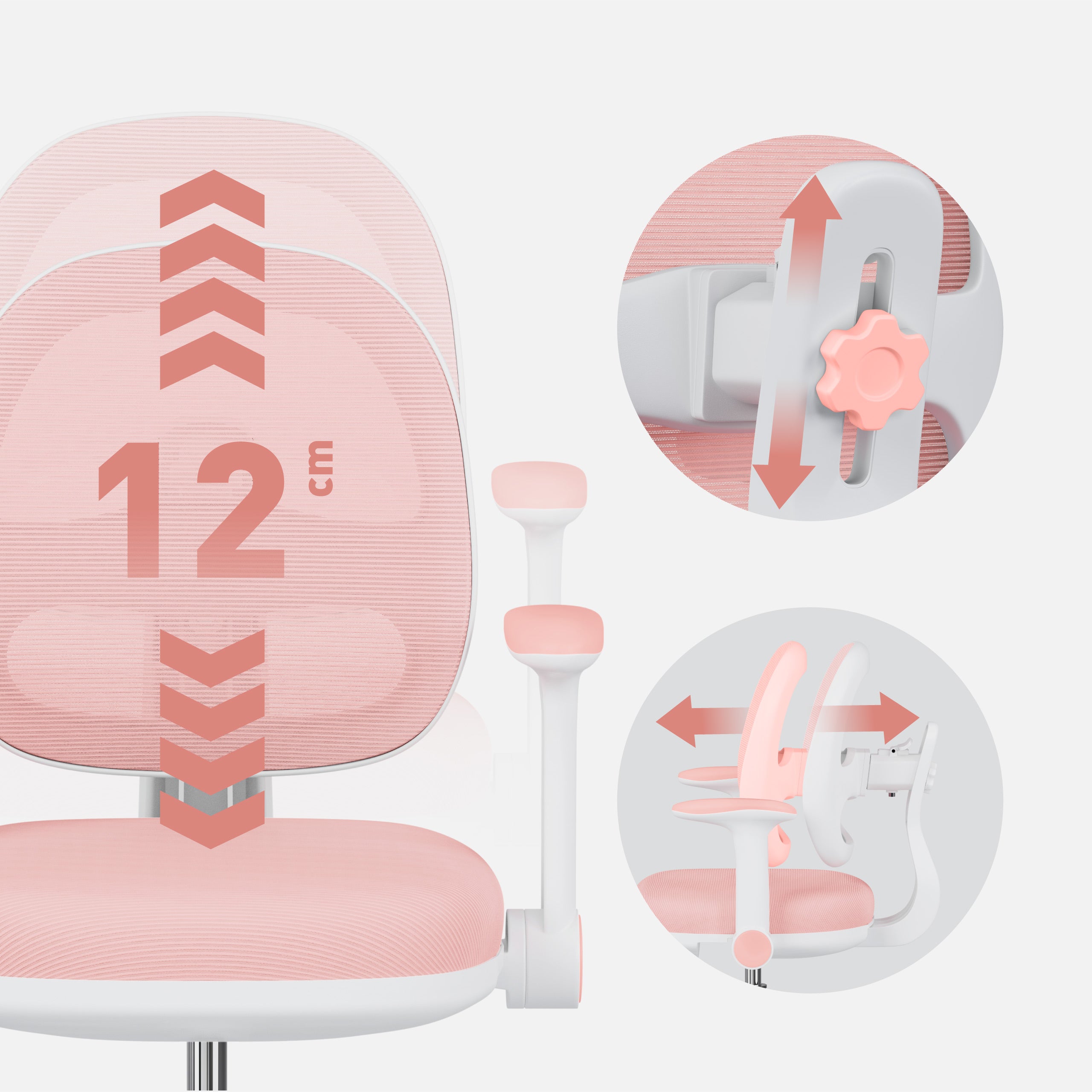 Ergonomické detské kreslo k písacímu stolu Mark Adler Junior 3.6 Pink