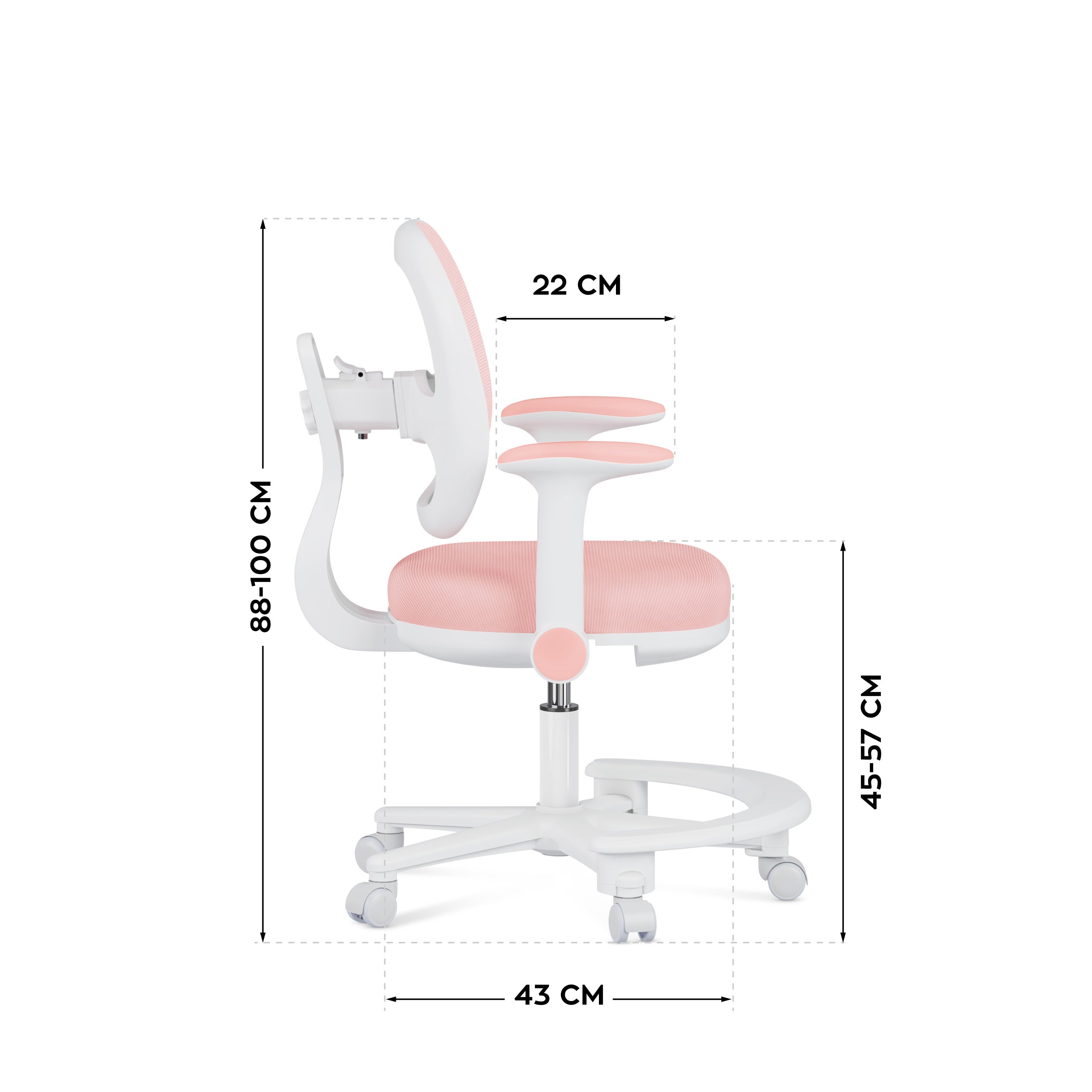 Ergonomické detské kreslo k písacímu stolu Mark Adler Junior 3.6 Pink