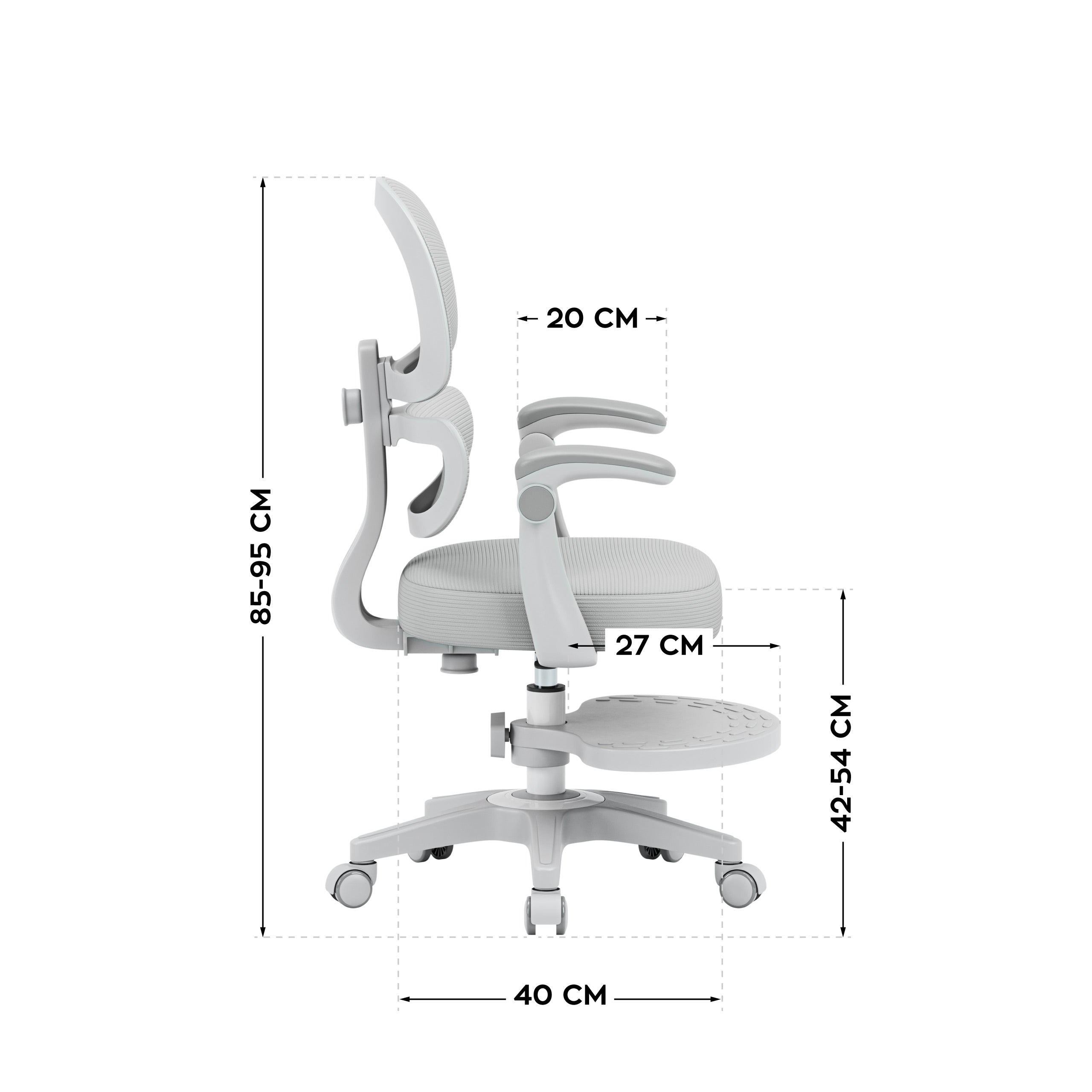 Ergonomické detské kreslo Mark Adler Junior 4.4 Grey