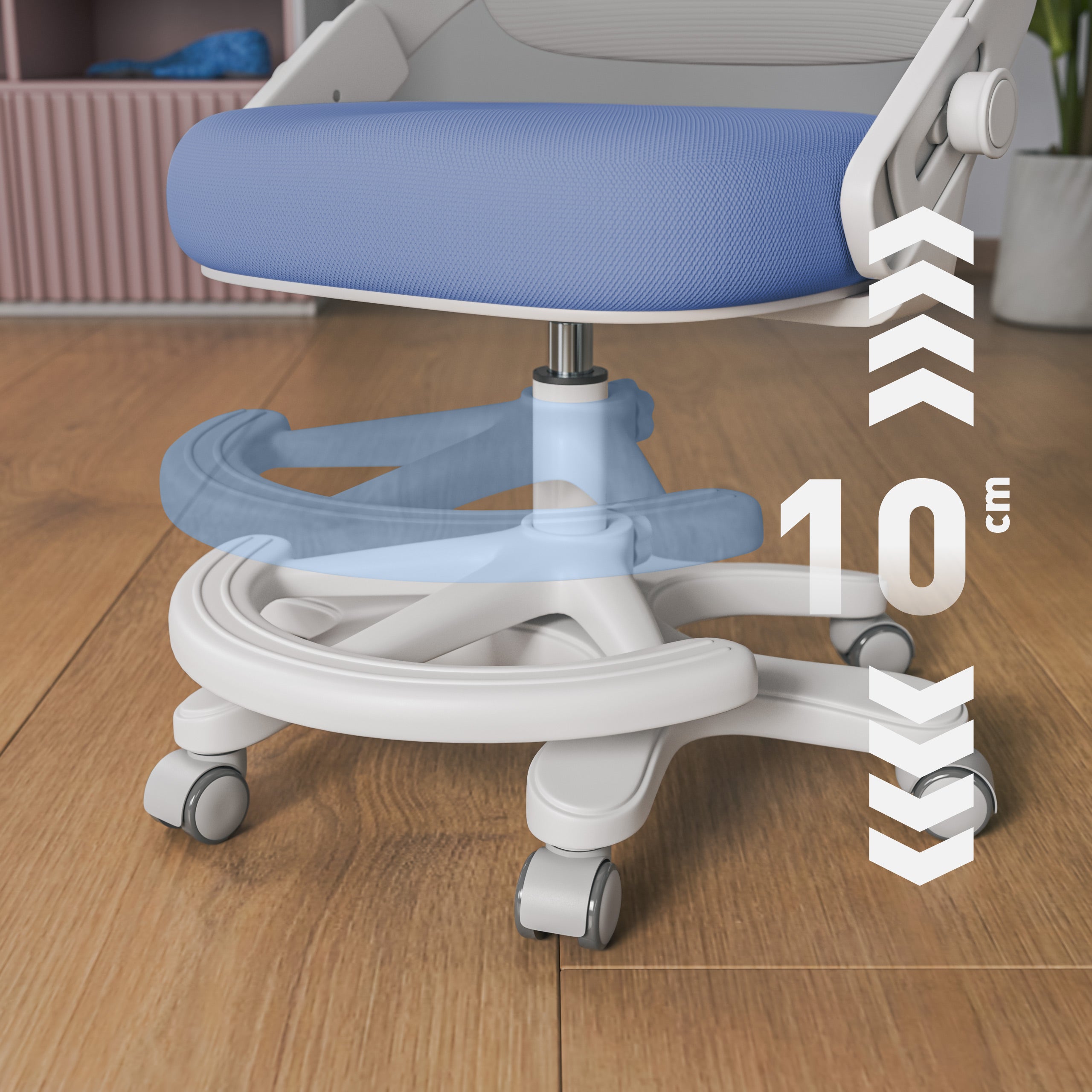 Detské kreslo k písacímu stolu Mark Adler Junior 4.3 modro-šedé