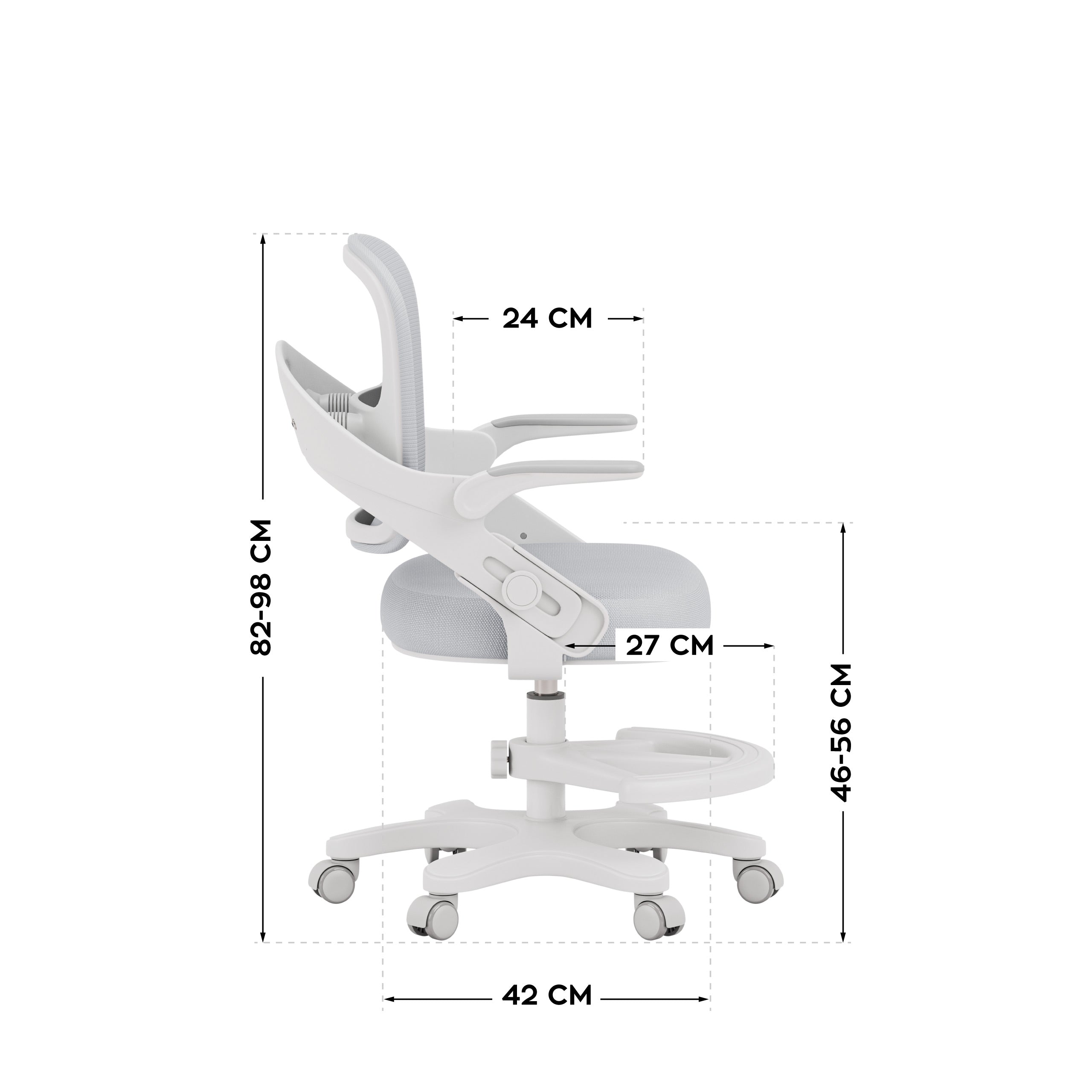 Detské kreslo k písacímu stolu Mark Adler Junior 4.3 Grey