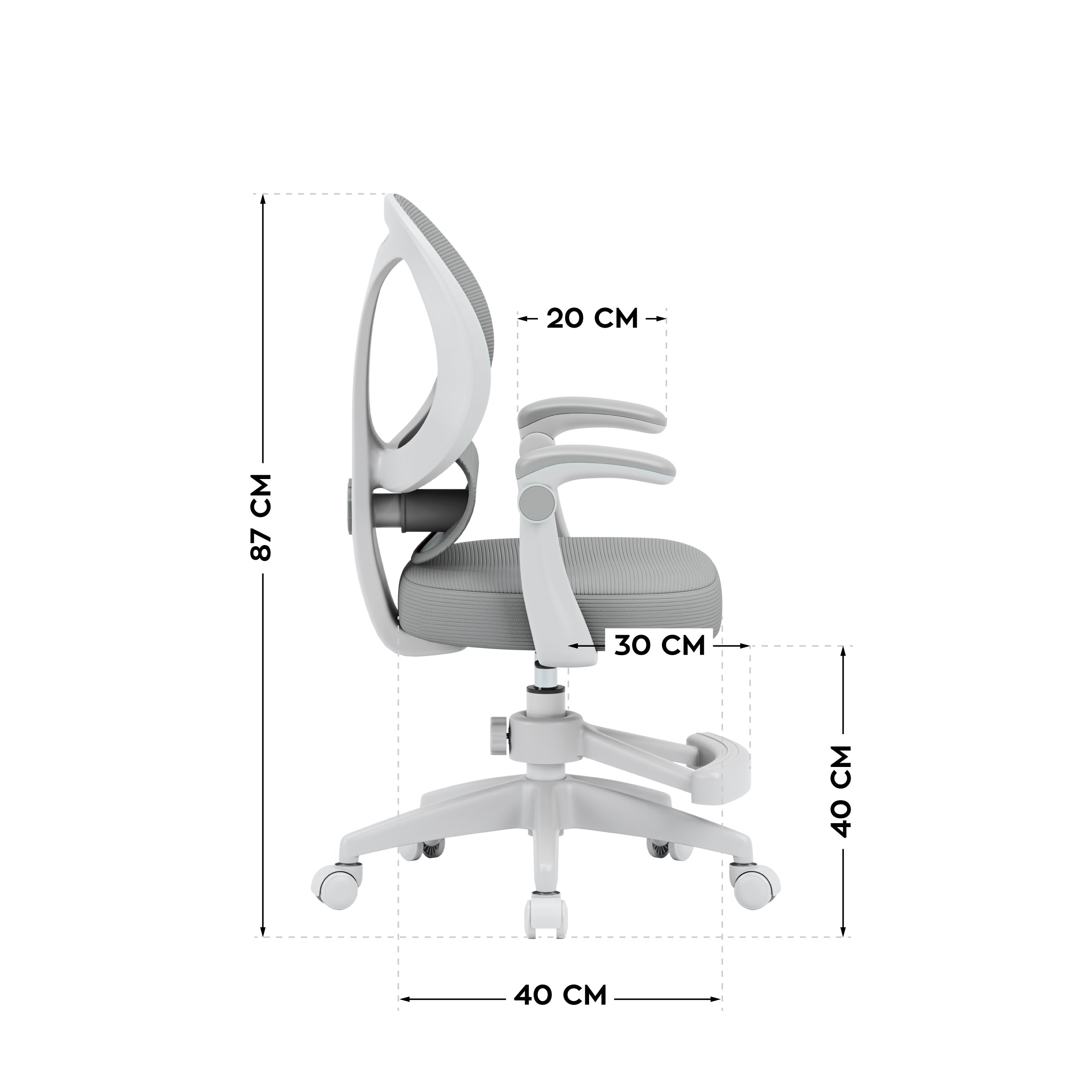 Polohovateľné detské kreslo Mark Adler Junior 4.5 Grey