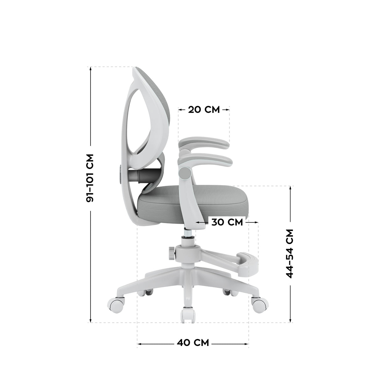 Polohovateľné detské kreslo Mark Adler Junior 4.5 Grey