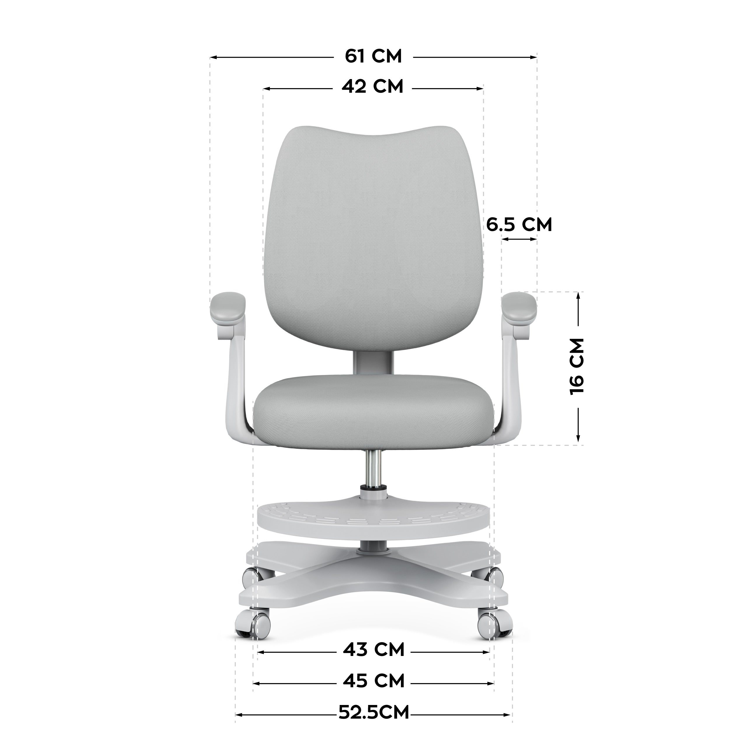 Ergonomické detské kreslo Mark Adler Junior 4.6 Grey