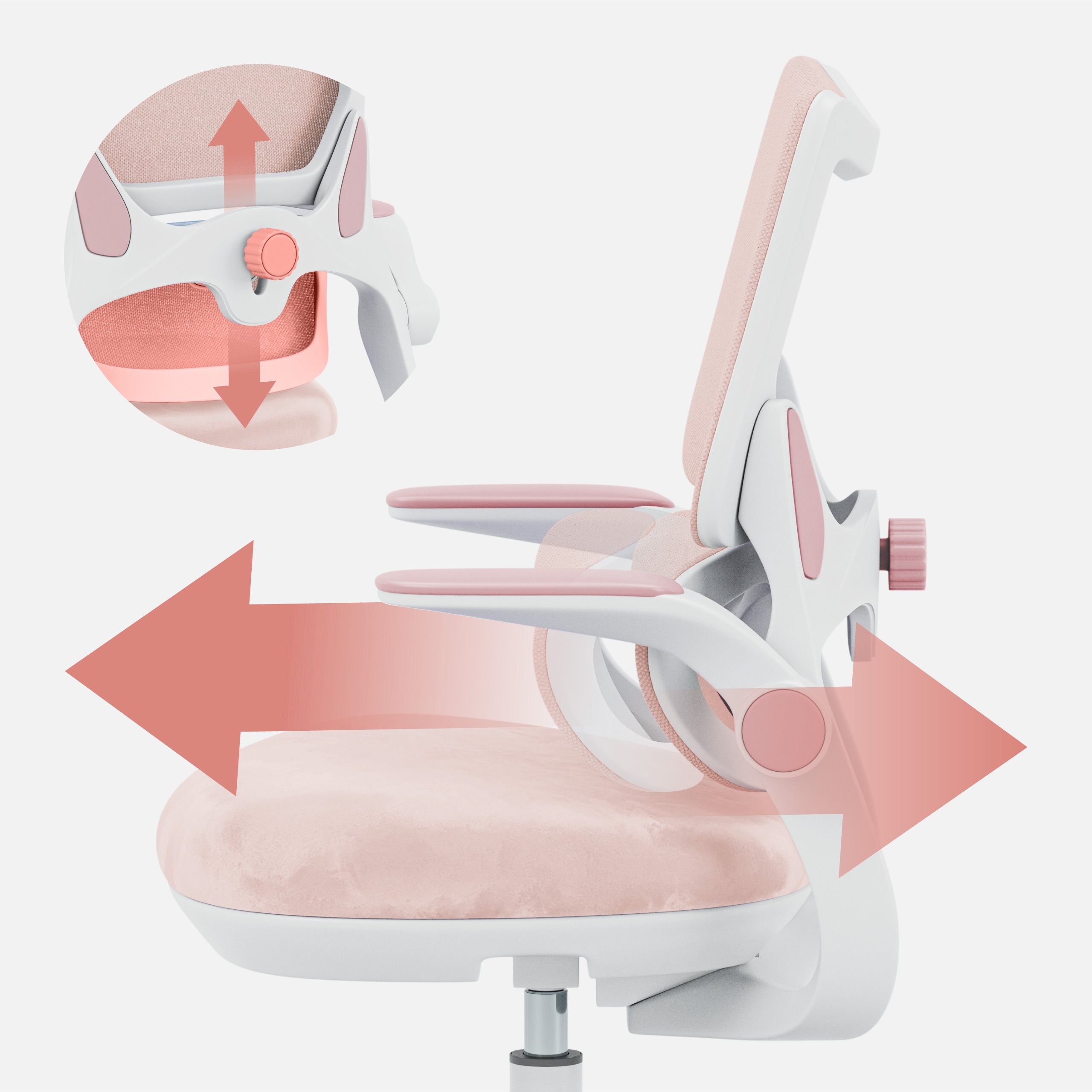 Detské kreslo k písacímu stolu Mark Adler Junior 5.7 Pink