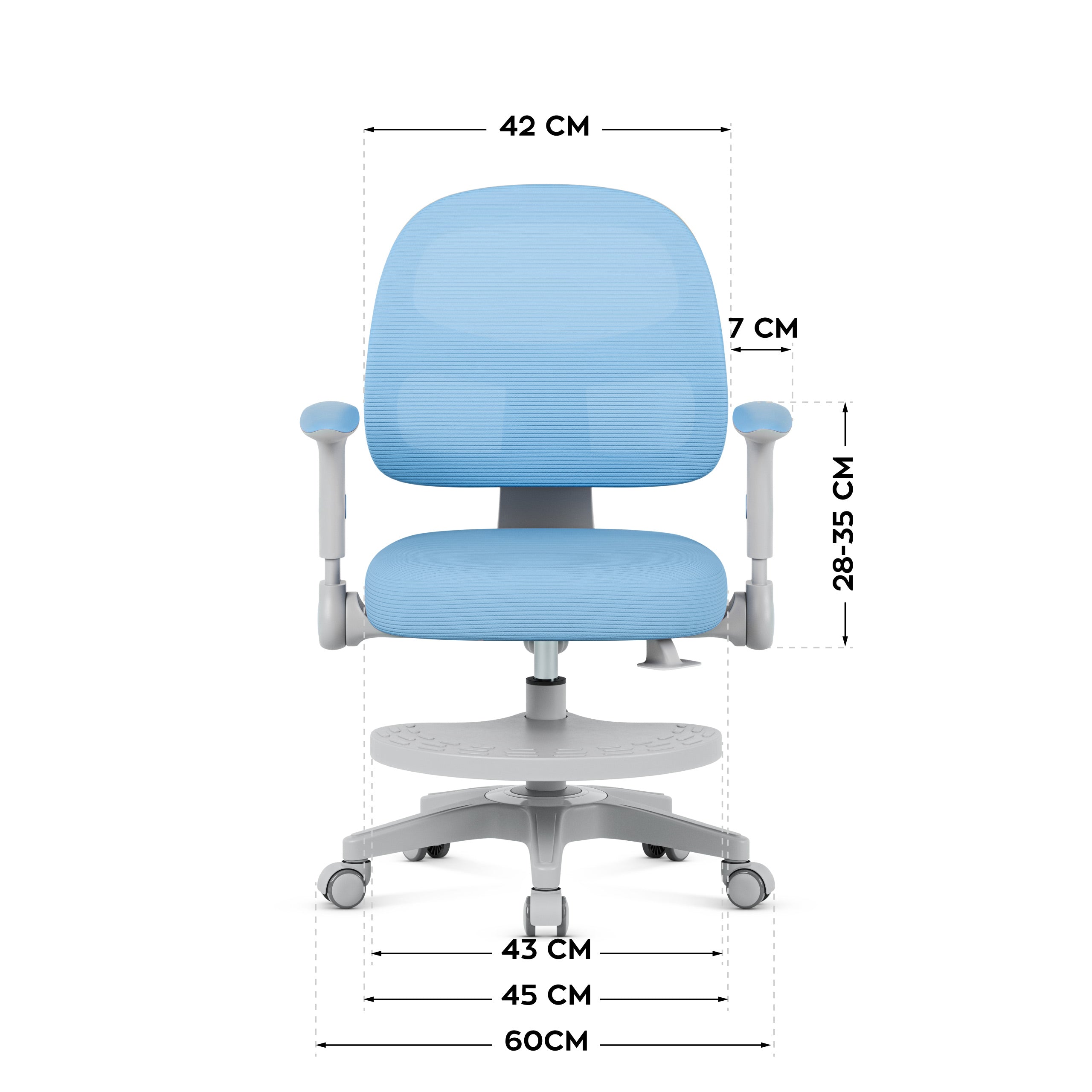 Polohovateľné detské kreslo Mark Adler Junior 5.0 Blue