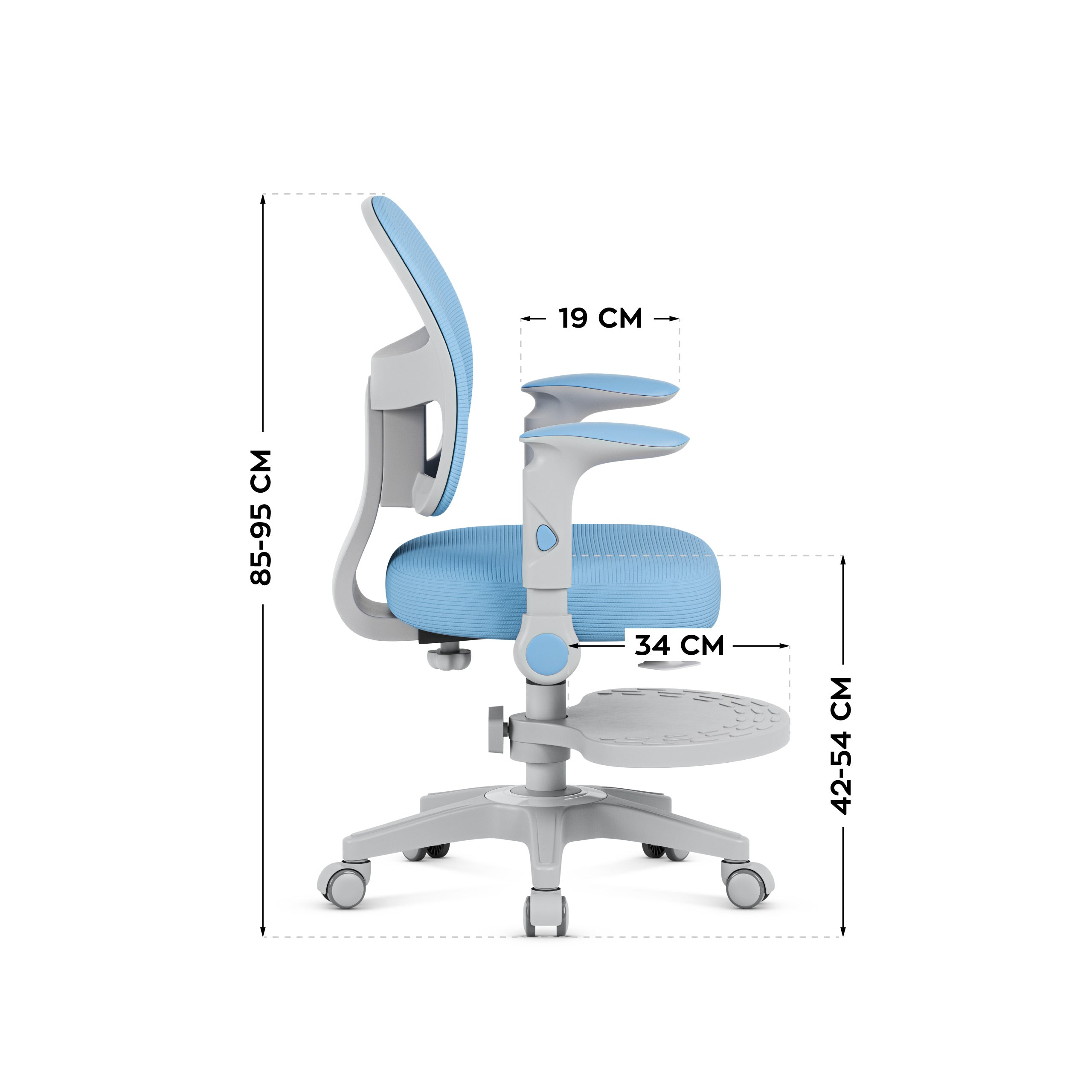 Polohovateľné detské kreslo Mark Adler Junior 5.0 Blue