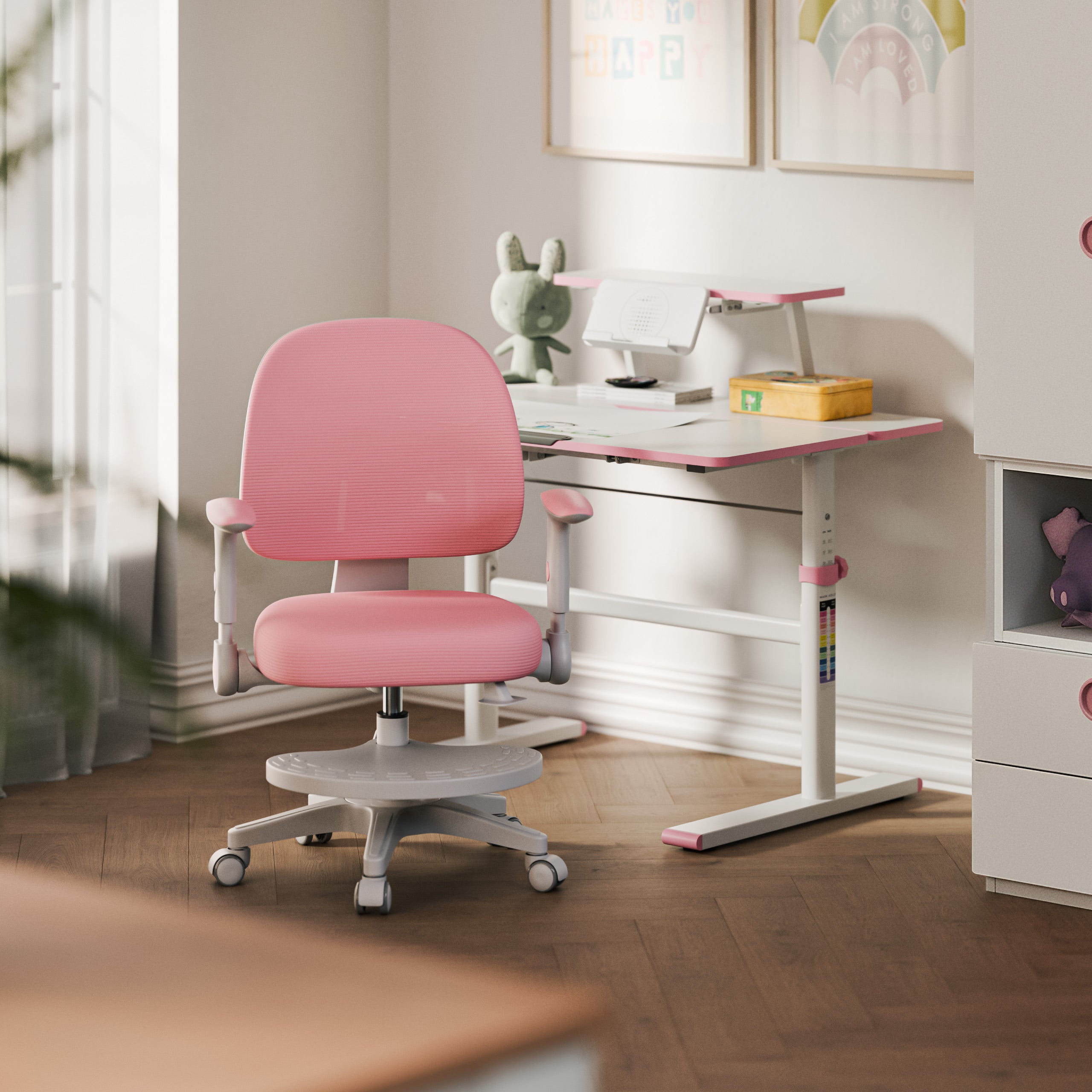 Polohovateľné detské kreslo Mark Adler Junior 5.0 Pink