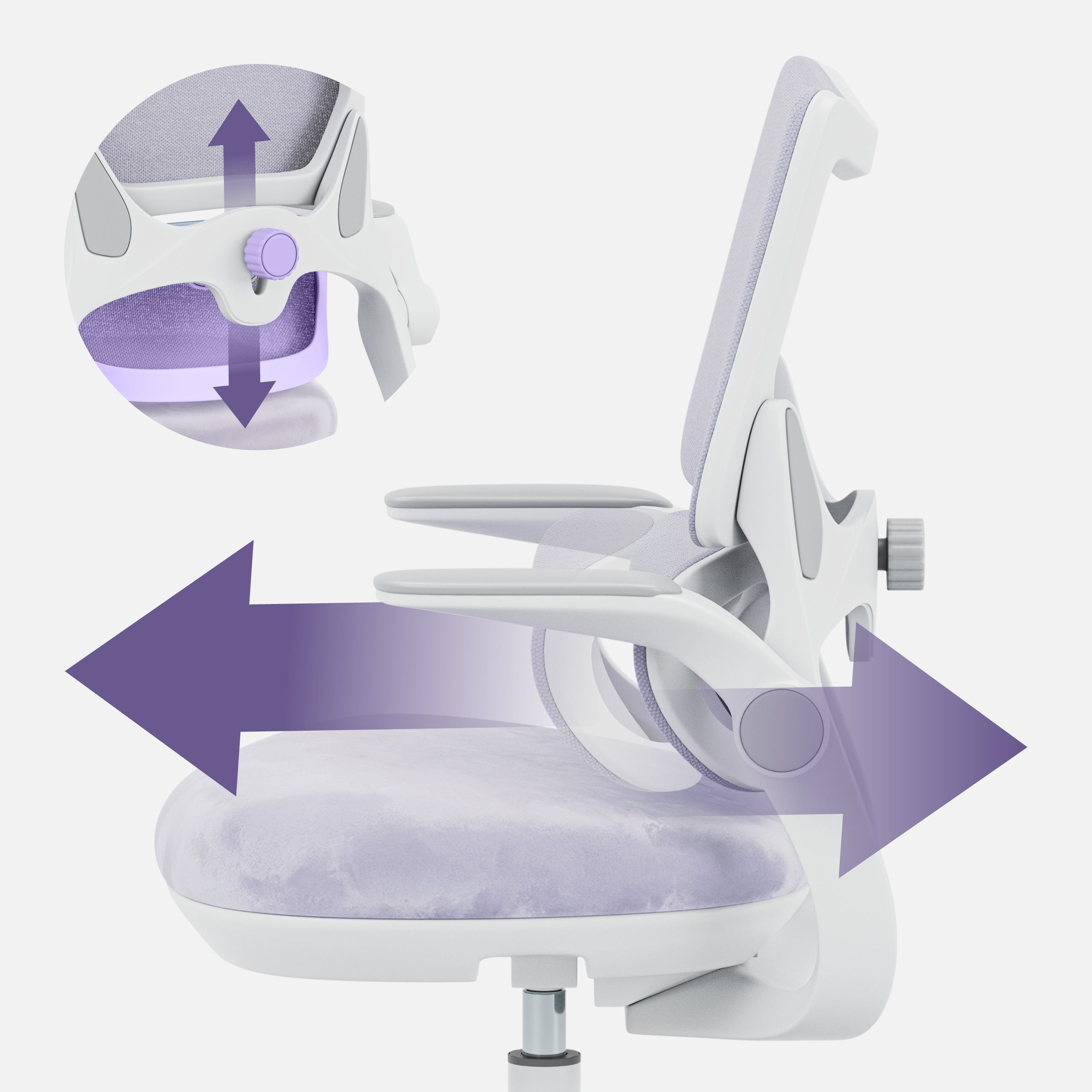 Detské kreslo k písacímu stolu Mark Adler Junior 5.7 Purple