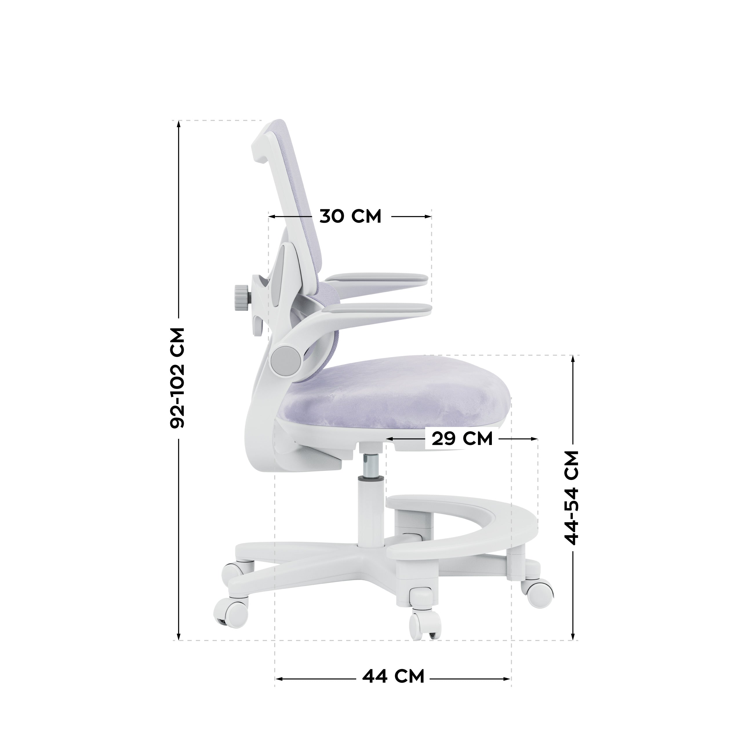 Detské kreslo k písacímu stolu Mark Adler Junior 5.7 Purple