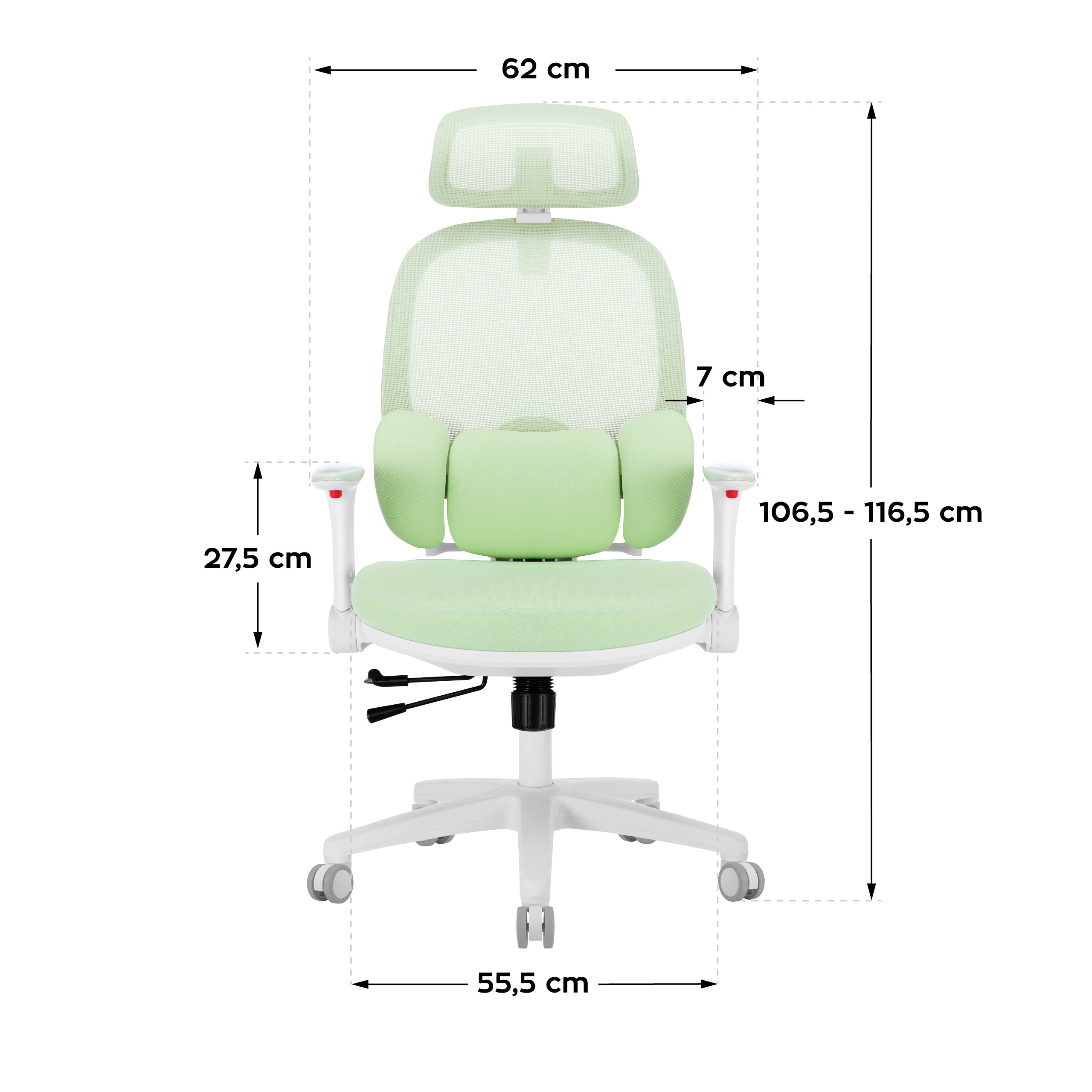Ergonomické detské kreslo Mark Adler Junior 6.3 Green