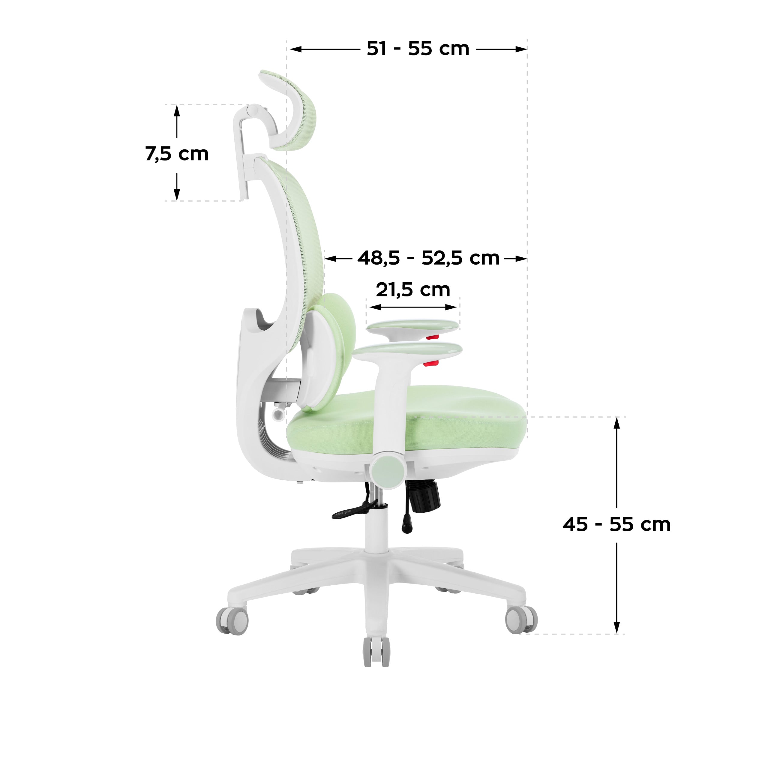 Ergonomické detské kreslo Mark Adler Junior 6.3 Green