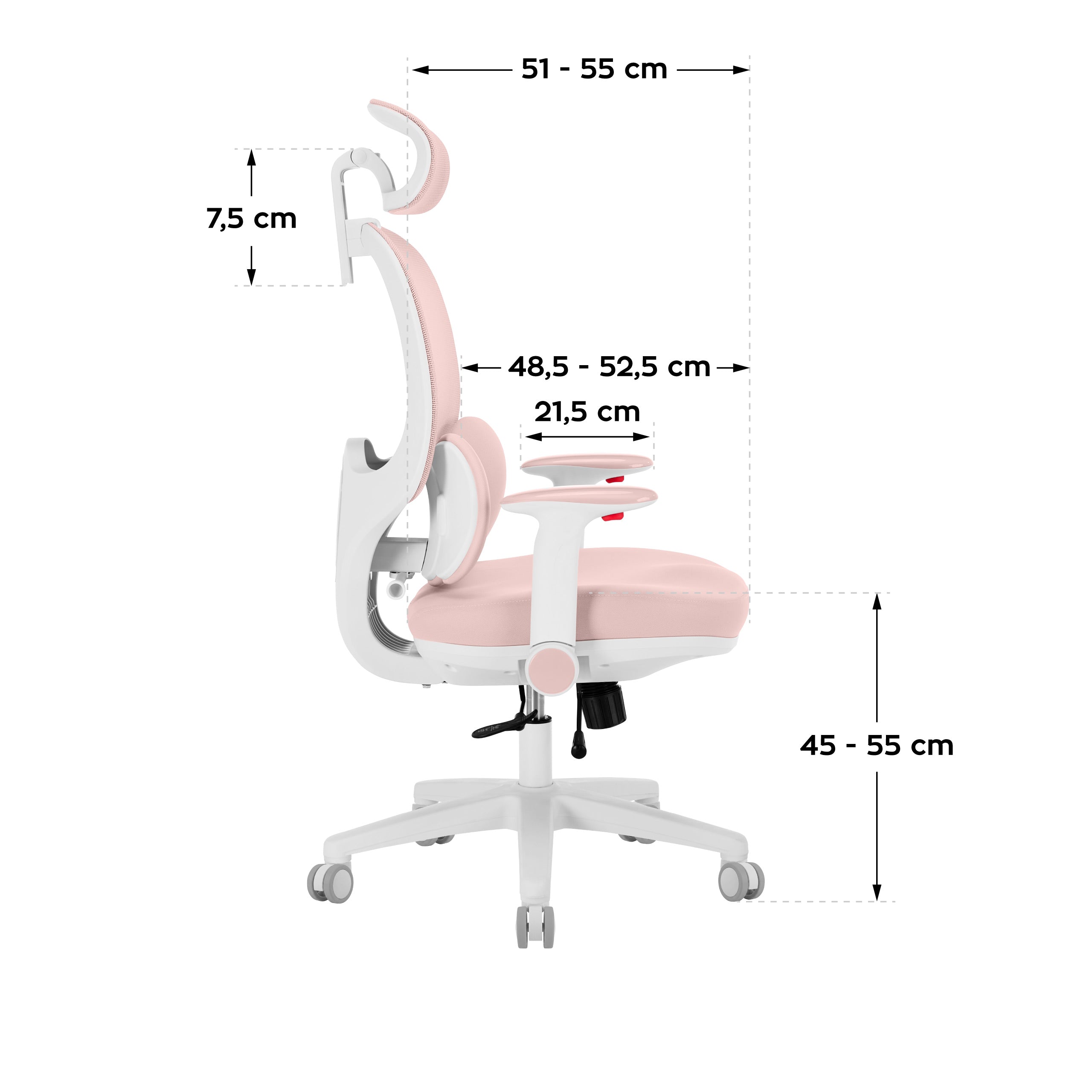 Ergonomické detské kreslo Mark Adler Junior 6.3 Pink