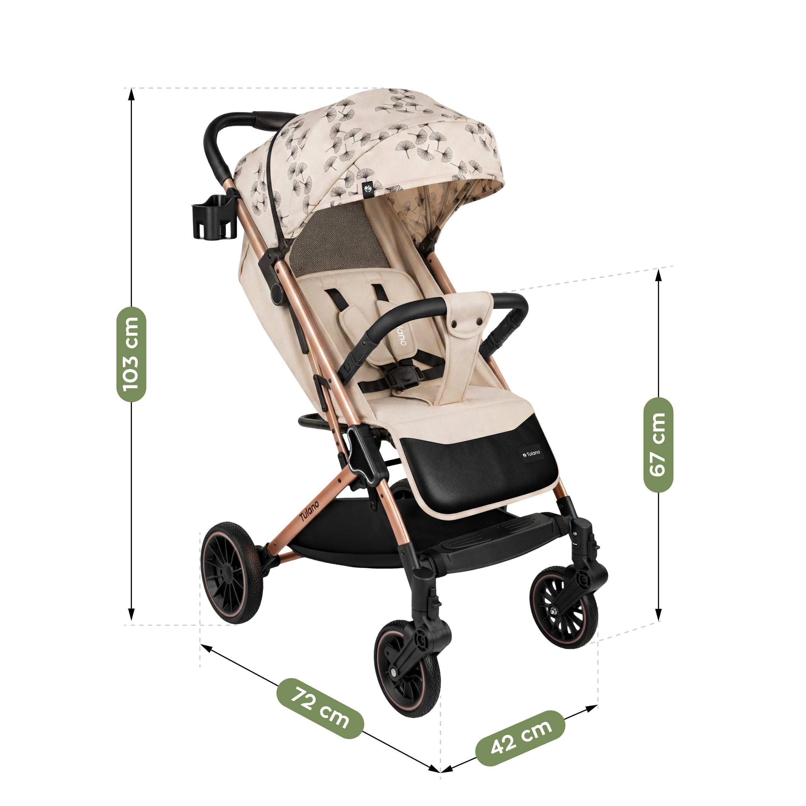 Detský kočík Tulano Lagos 35 Beige Gold