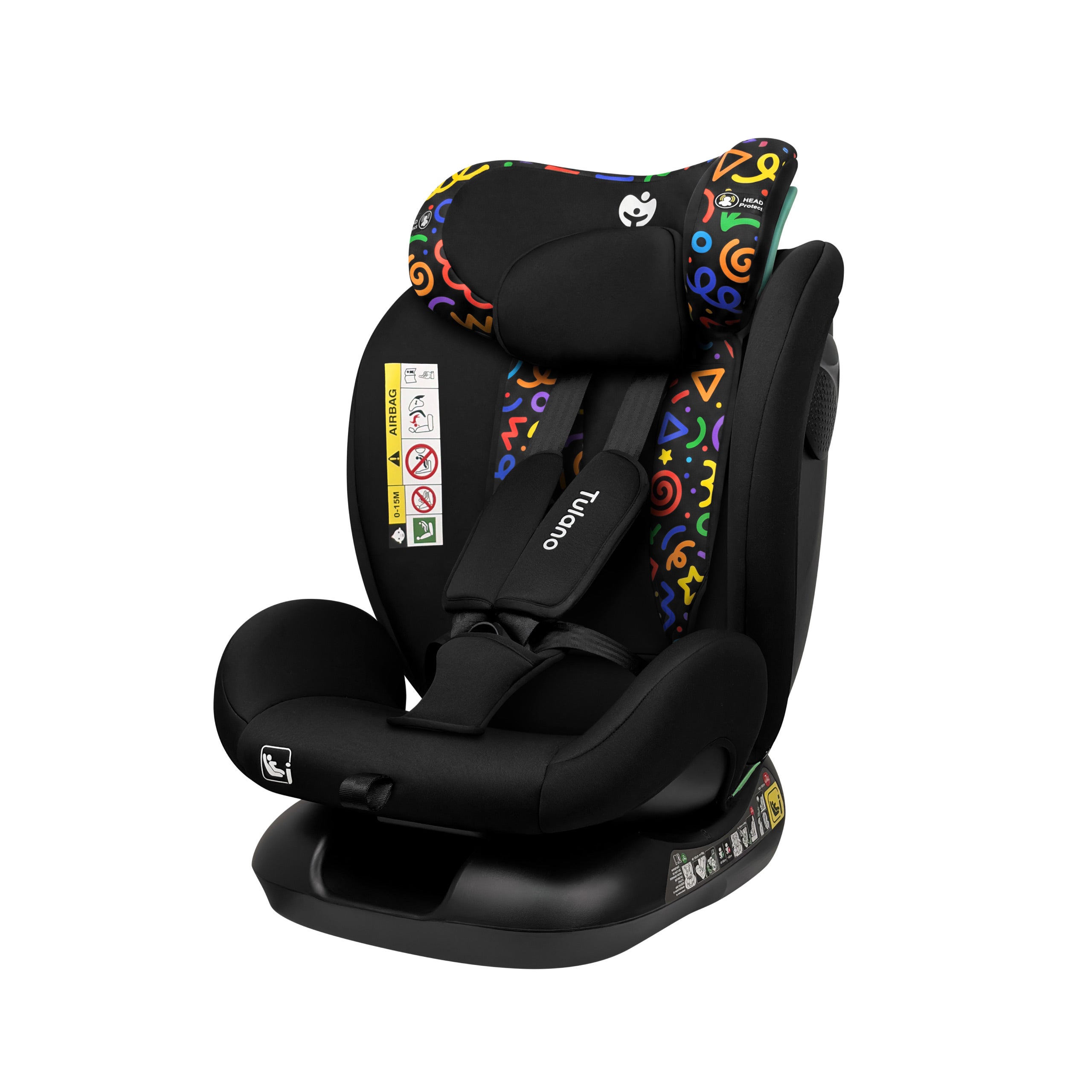 Detská autosedačka Tulano Loom 15 Black Loco