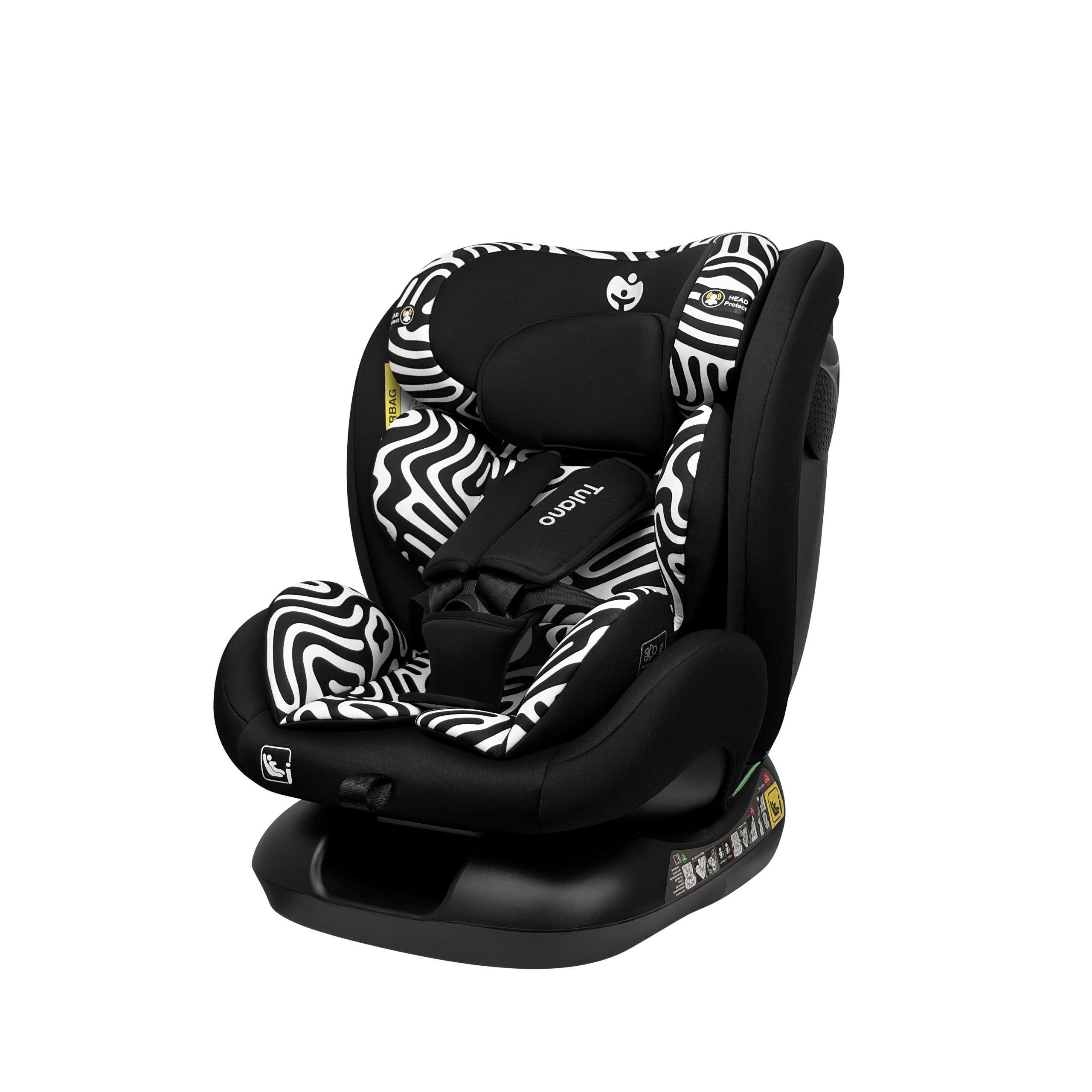 Detská autosedačka Tulano Loom 15 Black Mono