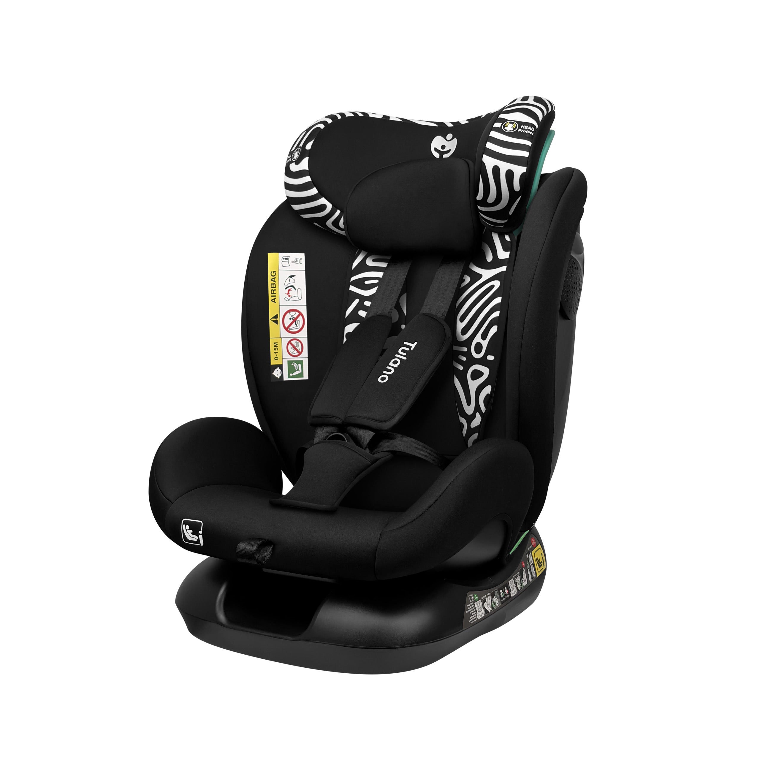 Detská autosedačka Tulano Loom 15 Black Mono