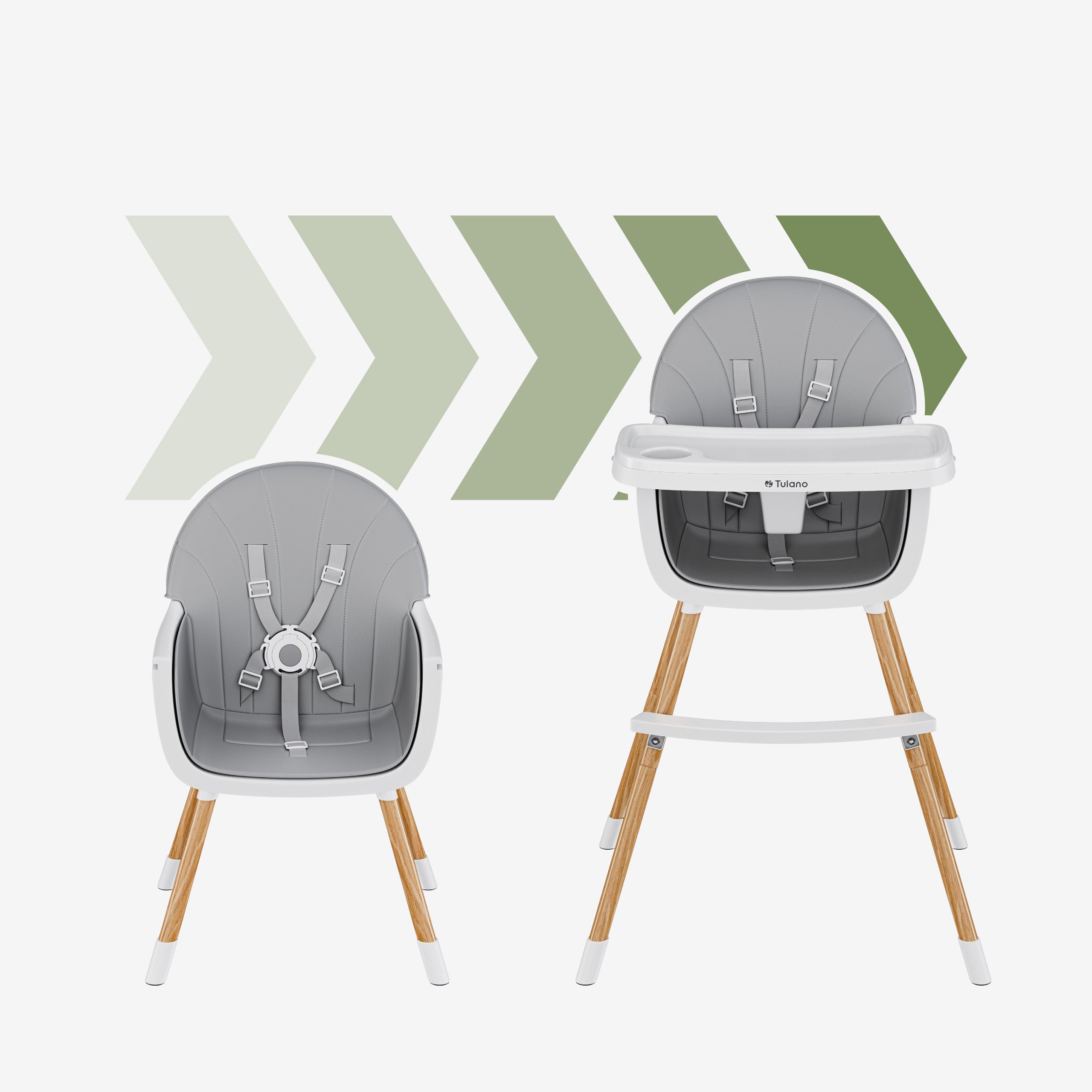 Detská stolička Tulano Morsel Grey