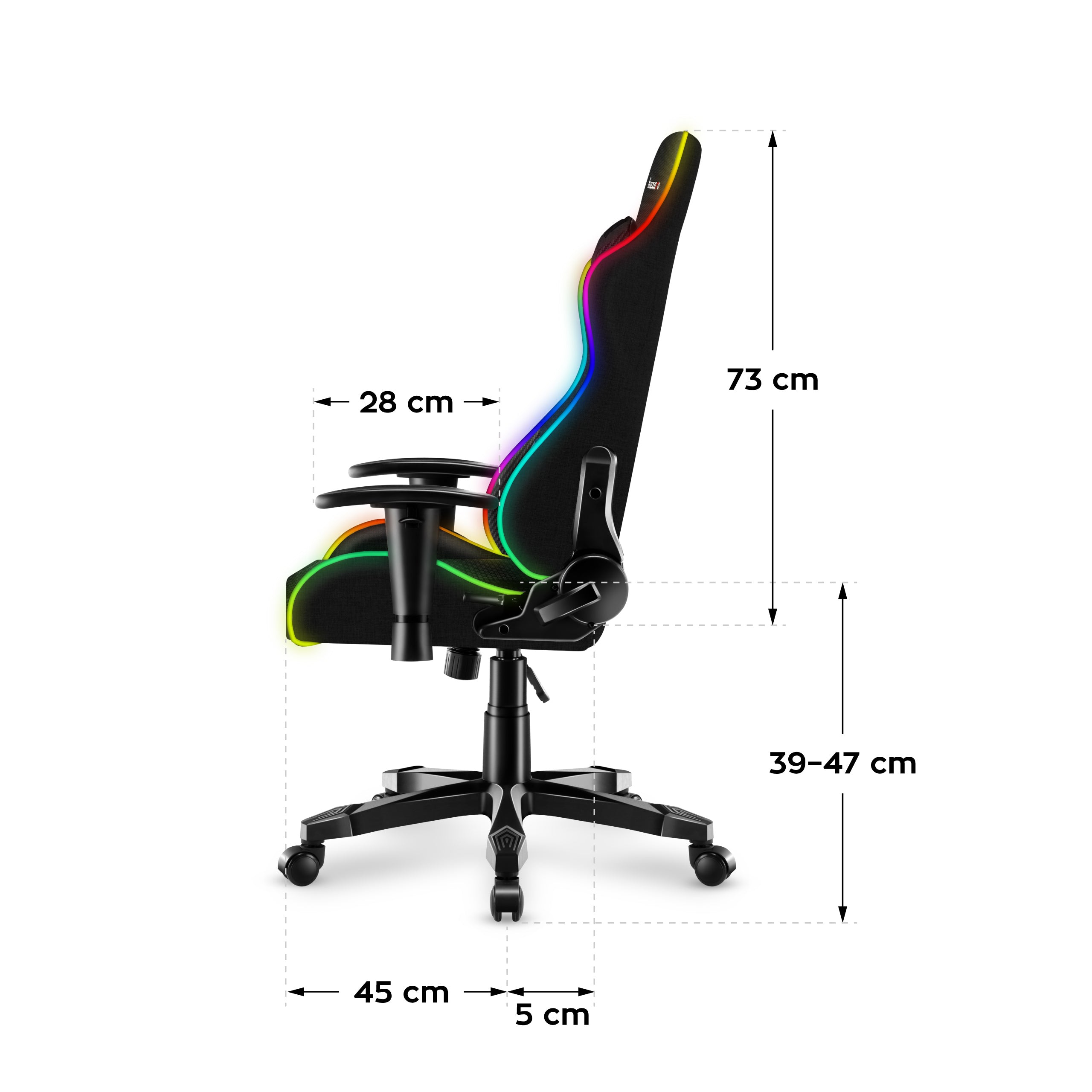 Detské herné kreslo HUZARO RANGER 6.0 RGB Mesh