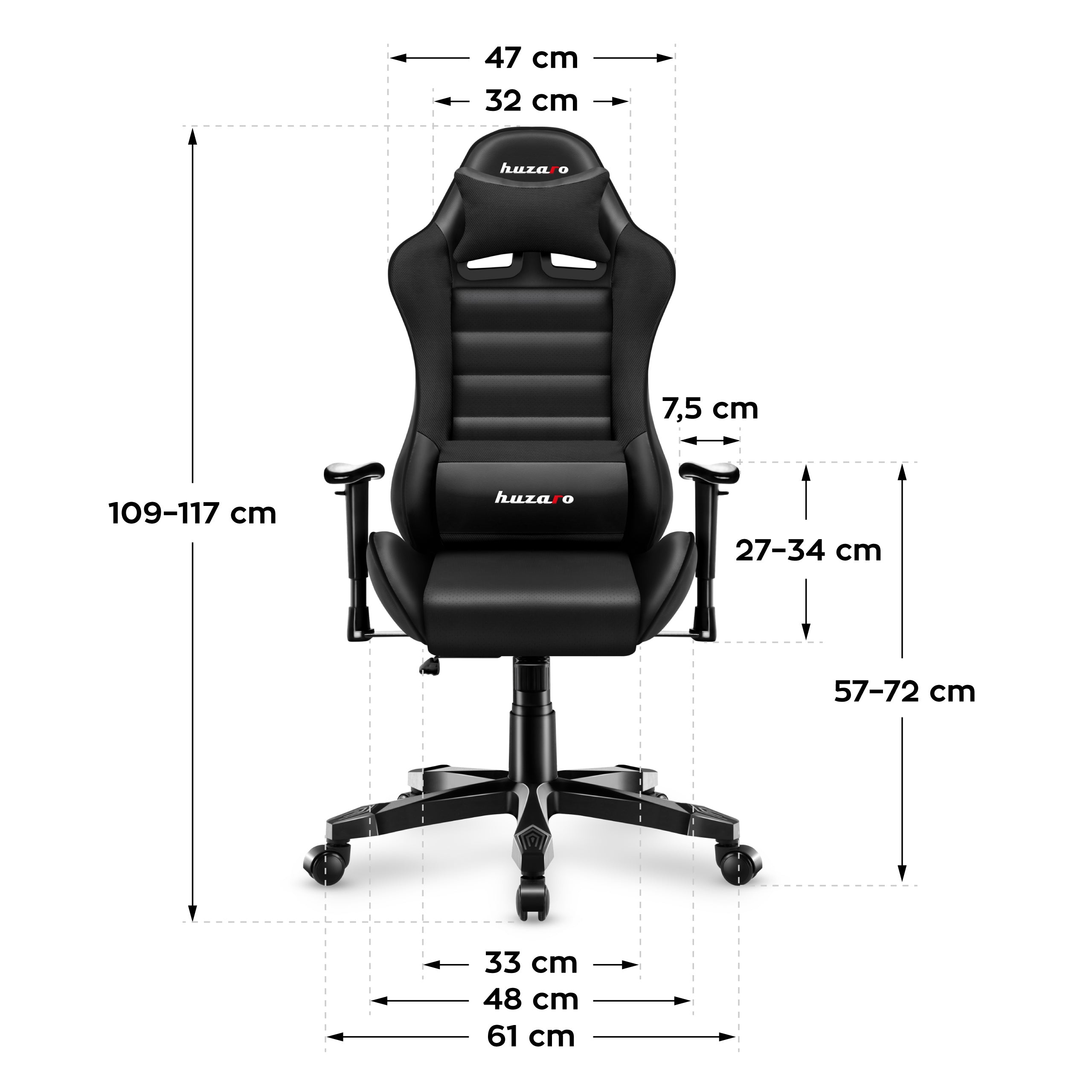 Detské herné kreslo HUZARO RANGER 6.0 Black