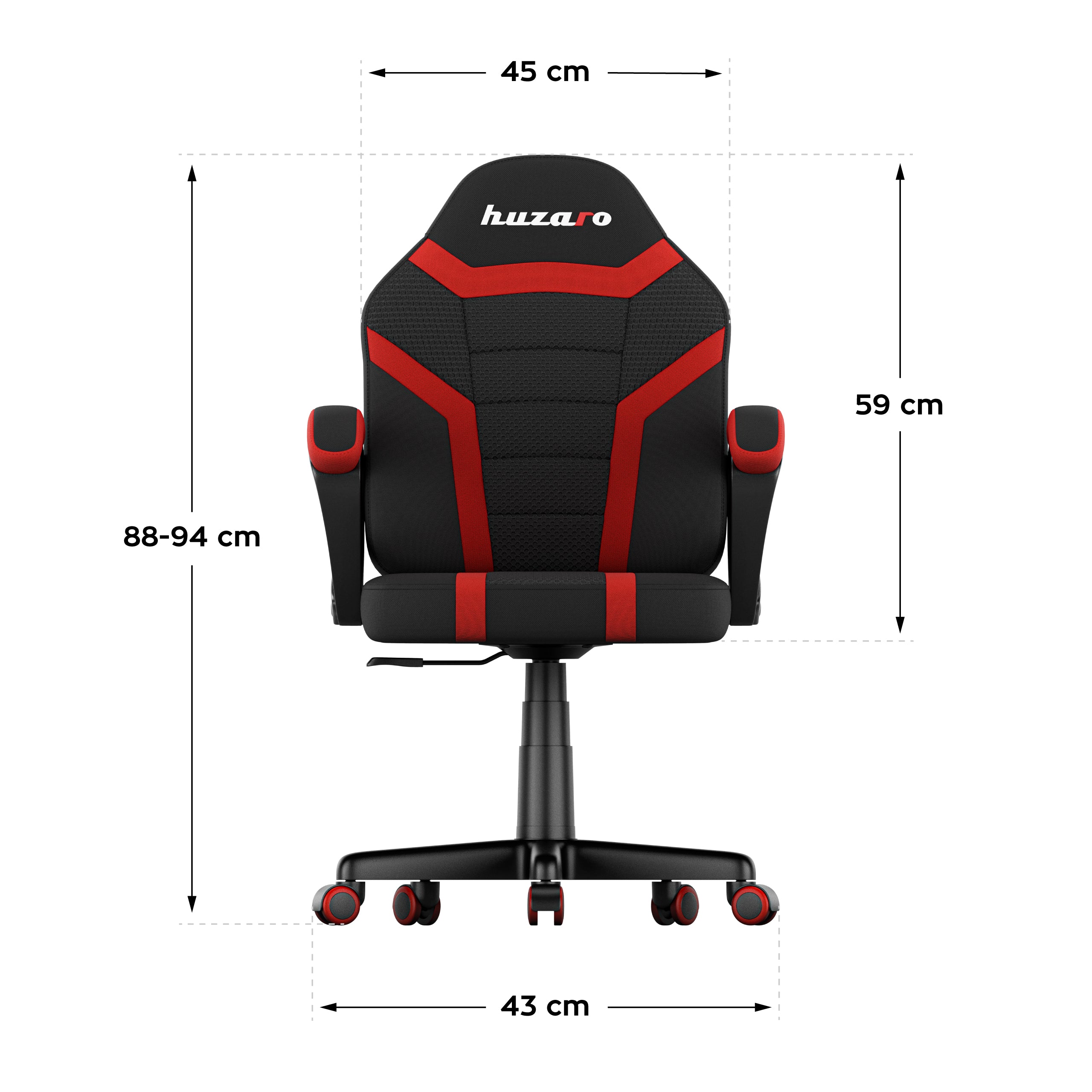 Detské herné kreslo HUZARO RANGER 1.0 Red Mesh