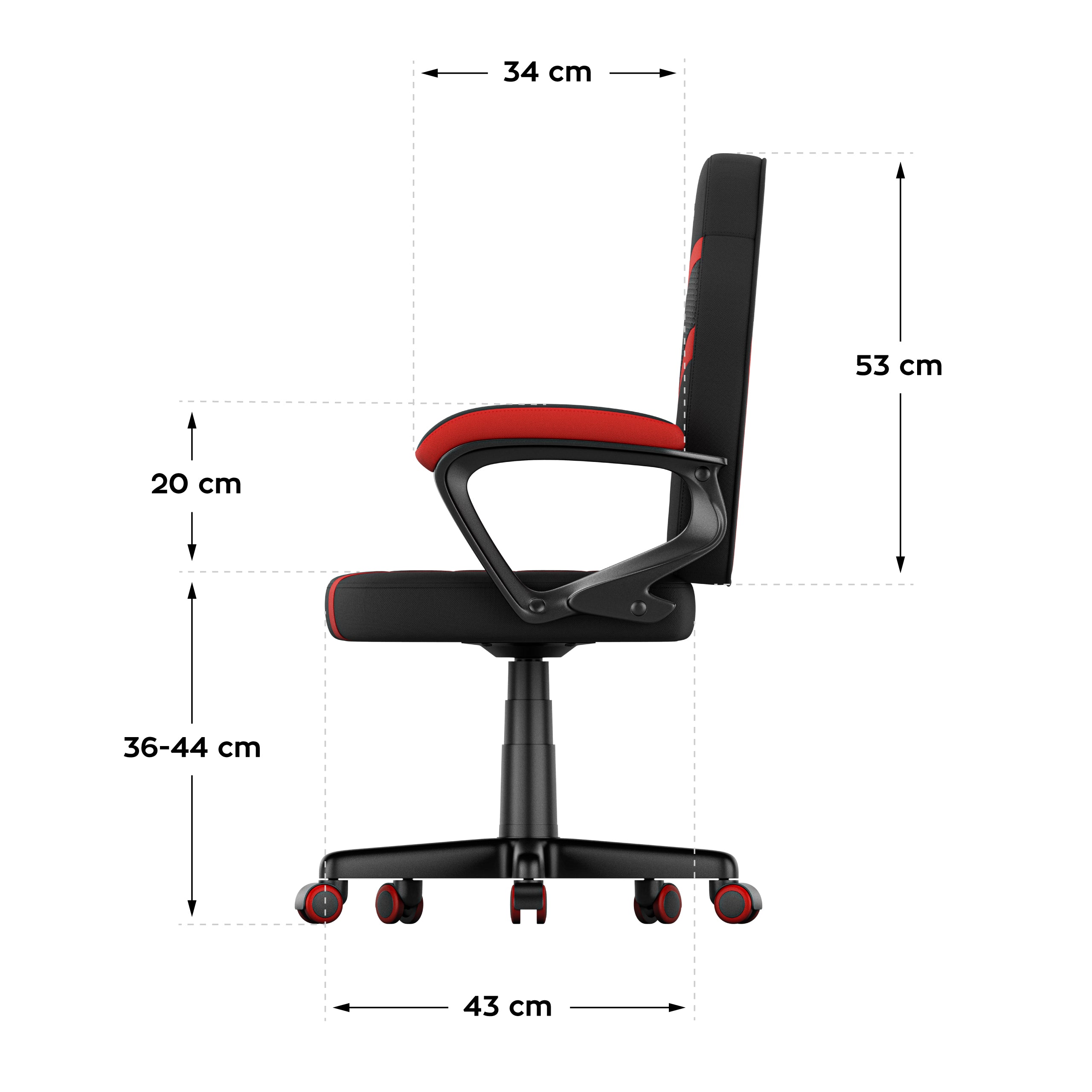 Detské herné kreslo HUZARO RANGER 1.0 Red Mesh