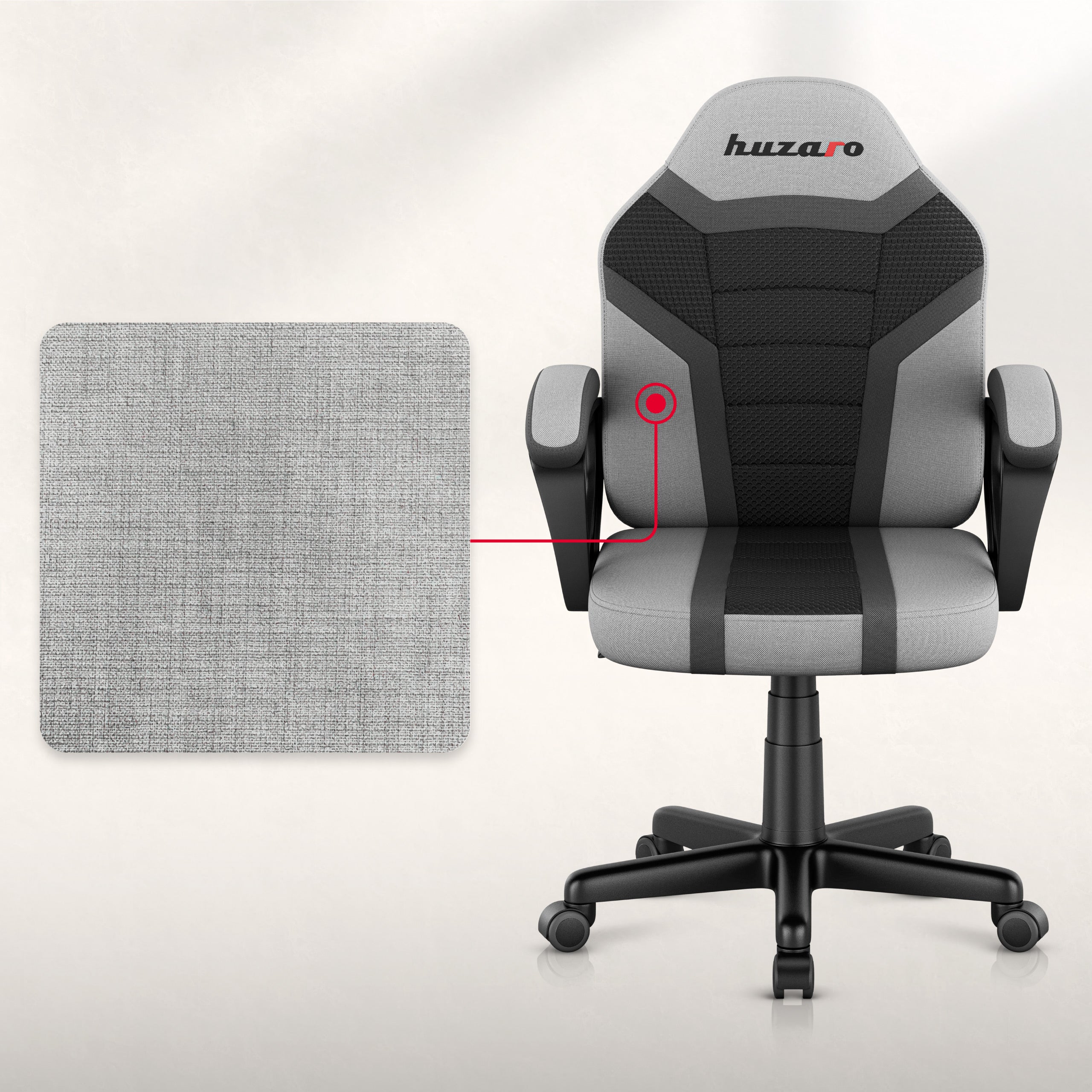 Detské herné kreslo HUZARO RANGER 1.0 Grey Mesh