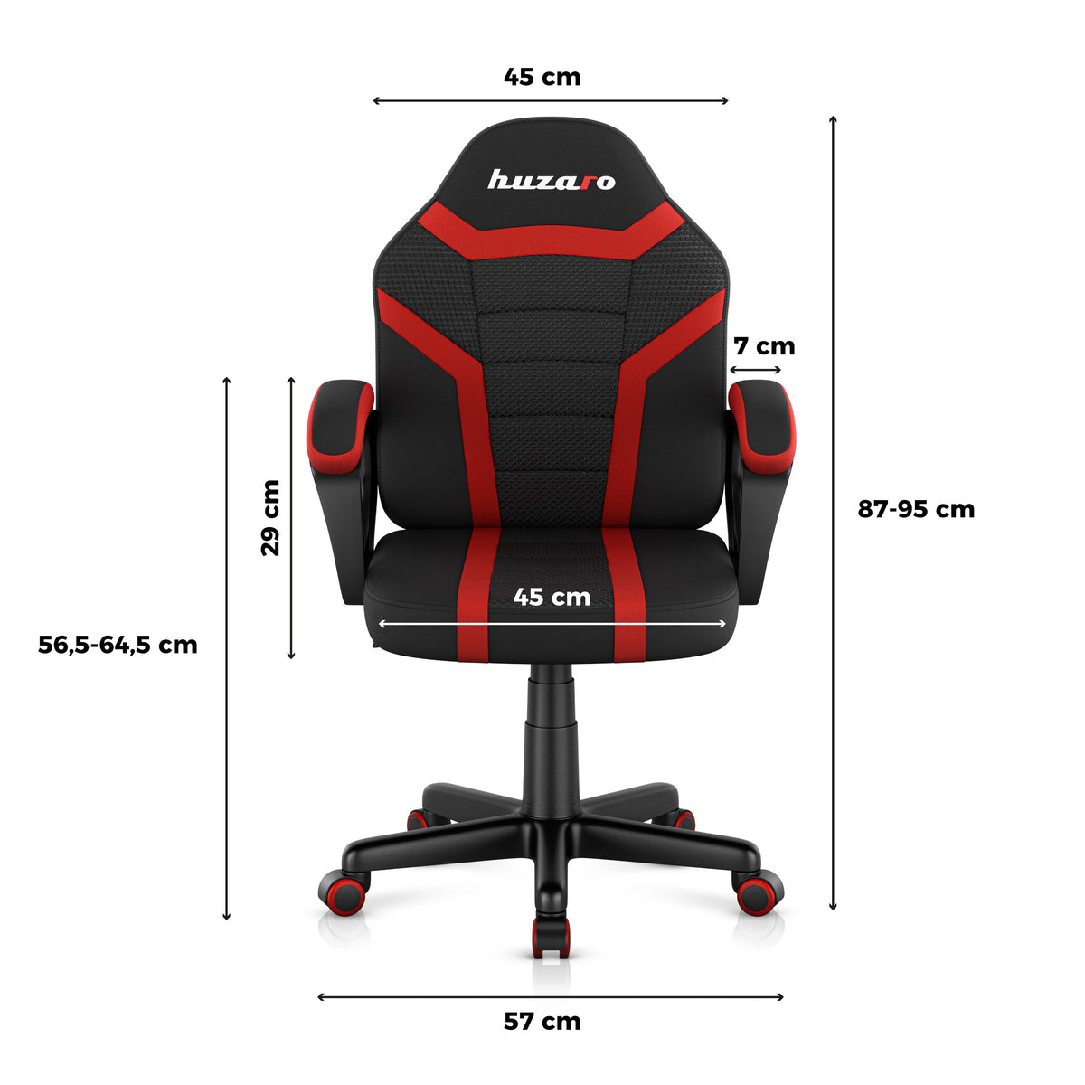 Detské herné kreslo HUZARO RANGER 1.0 Red Mesh
