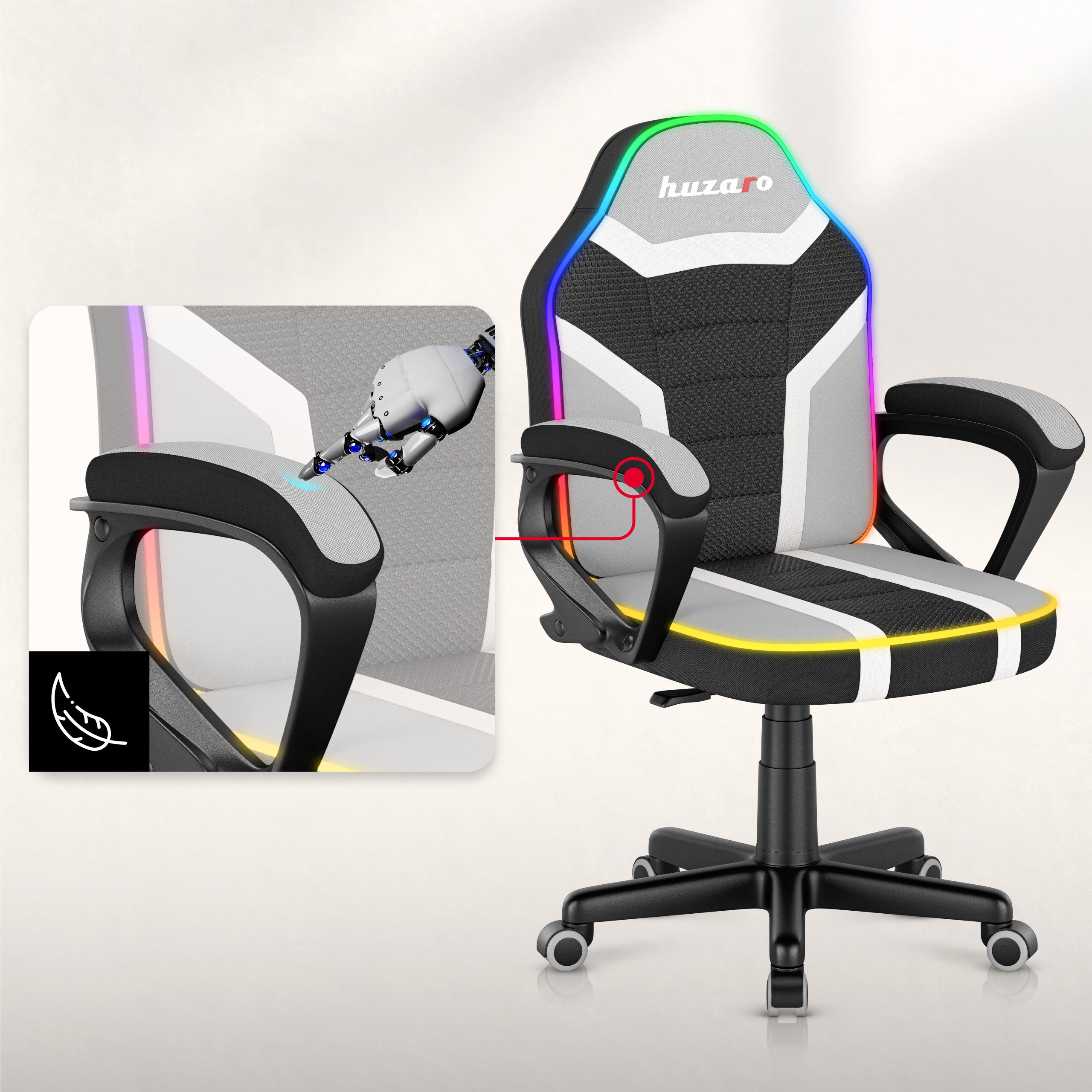 Detské herné kreslo Huzaro Ranger 1.0 RGB