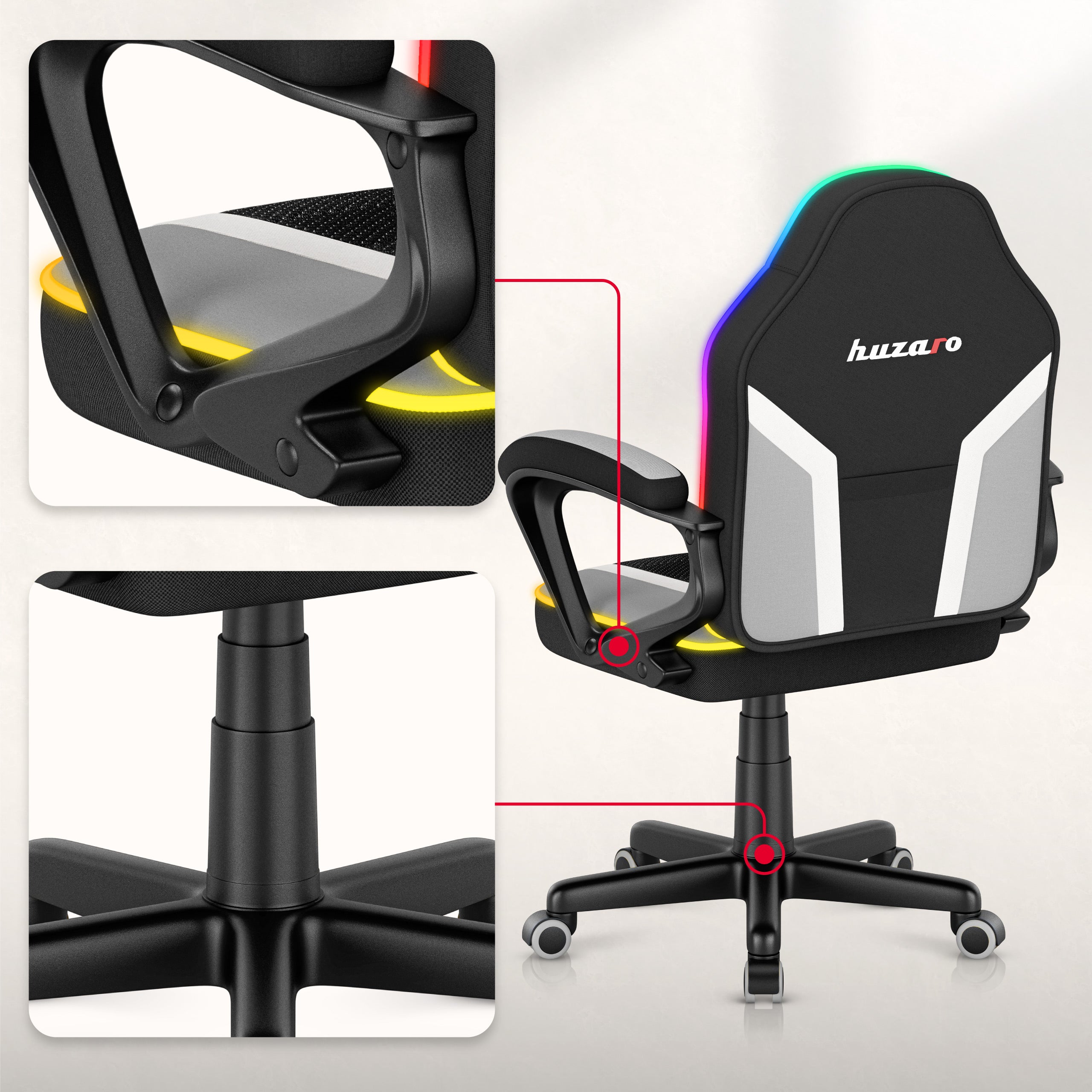 Detské herné kreslo Huzaro Ranger 1.0 RGB