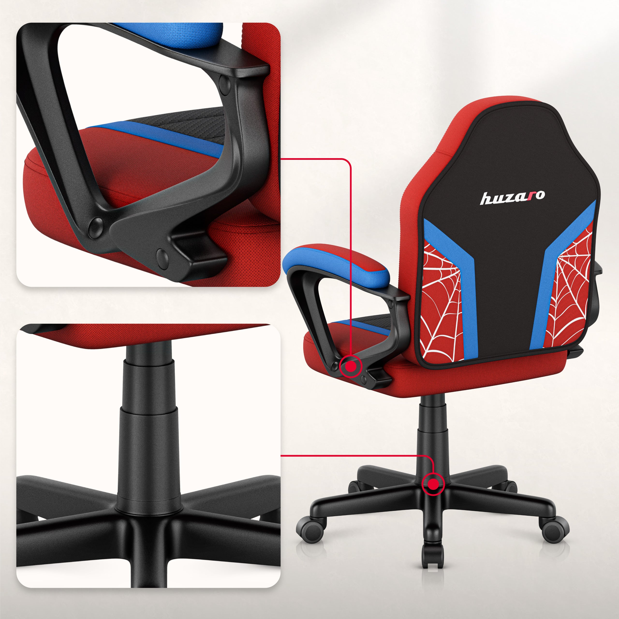 Detské herné kreslo Huzaro Ranger 1.0 Spider Mesh