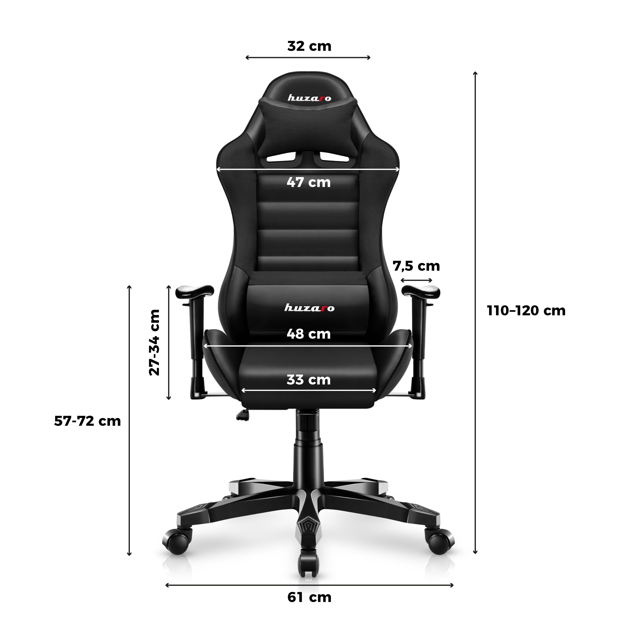 Detské herné kreslo HUZARO RANGER 6.0 Black