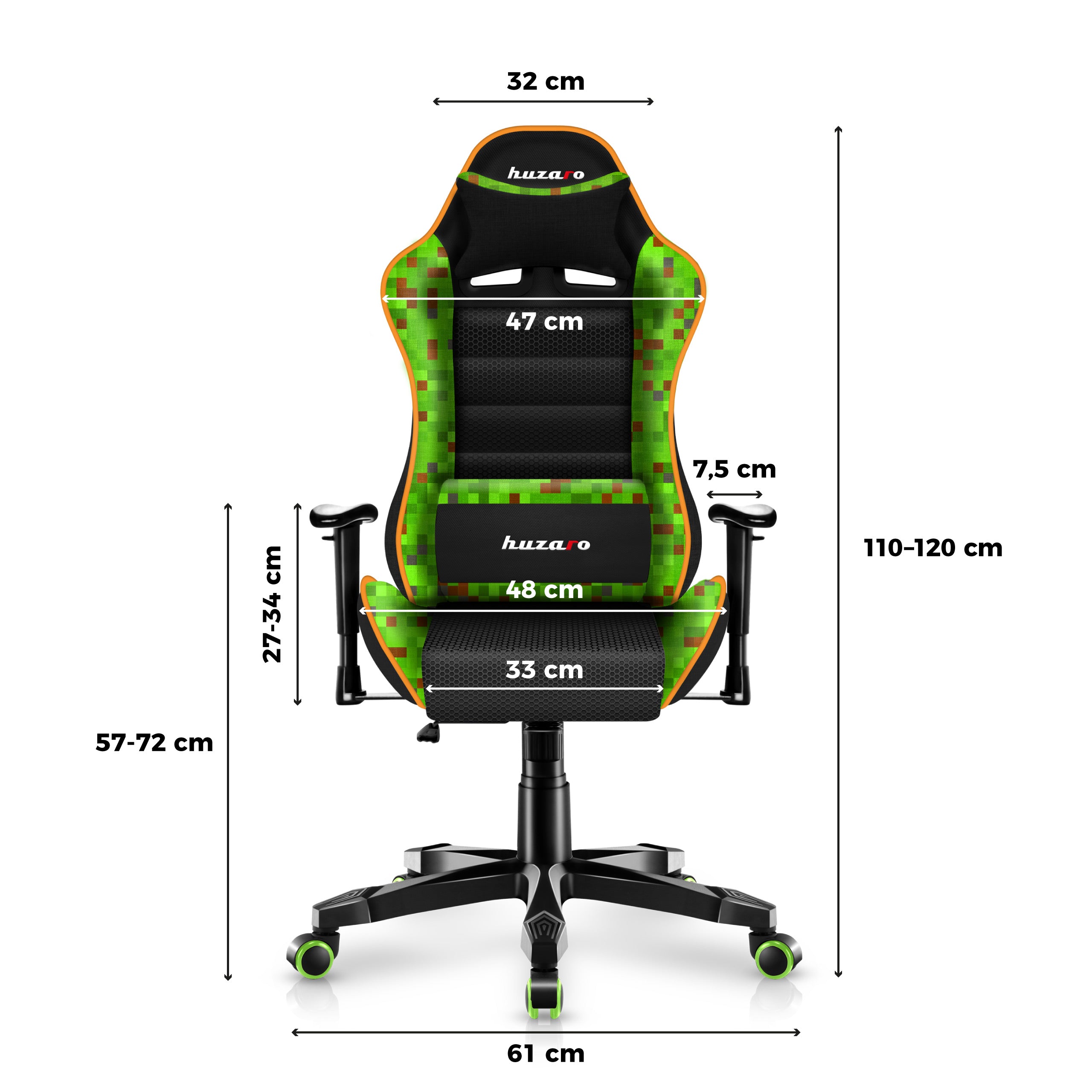 Detské herné kreslo HUZARO RANGER 6.0 Pixel Mesh