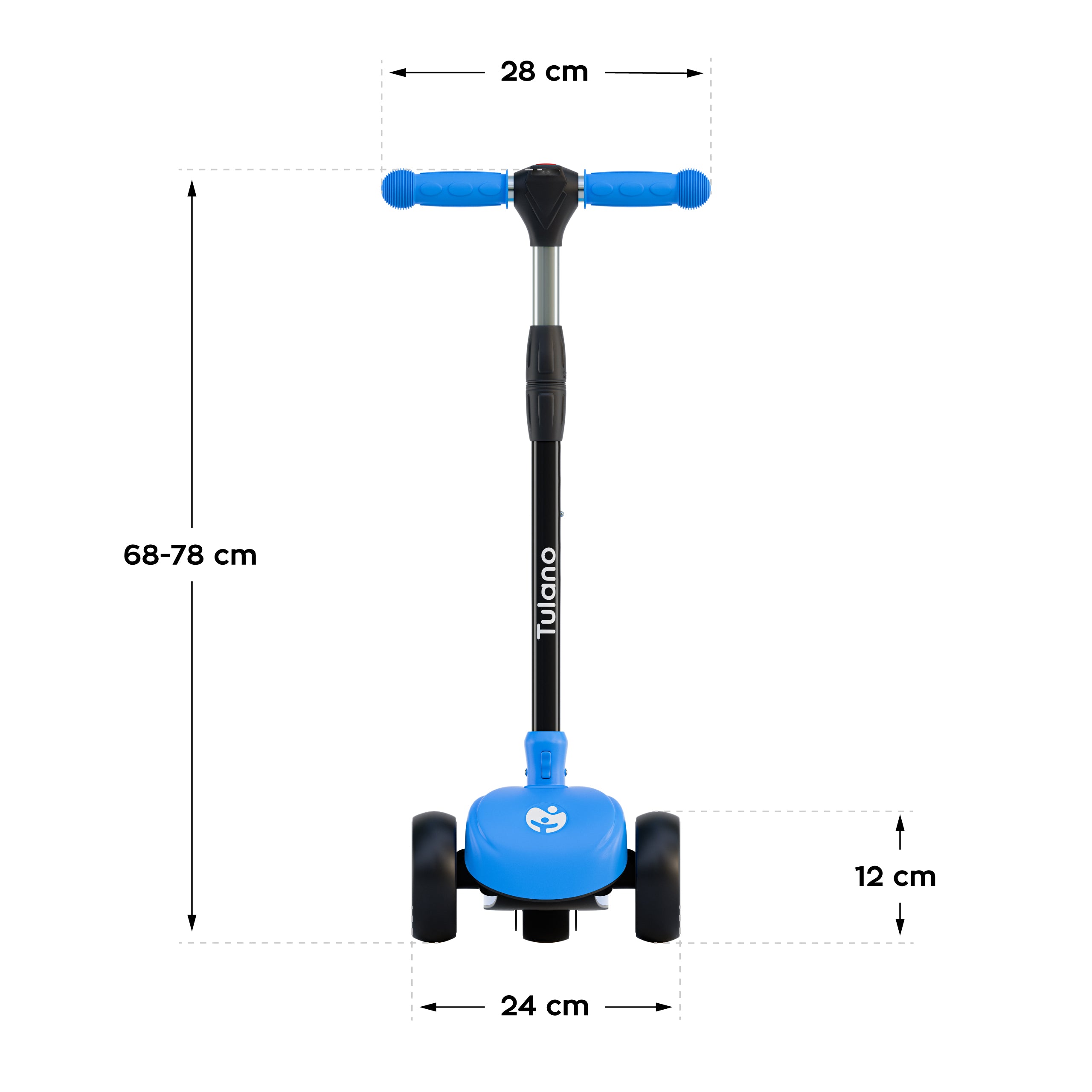 Detský kolobežka s LED osvetlením Rookie 15 Blue