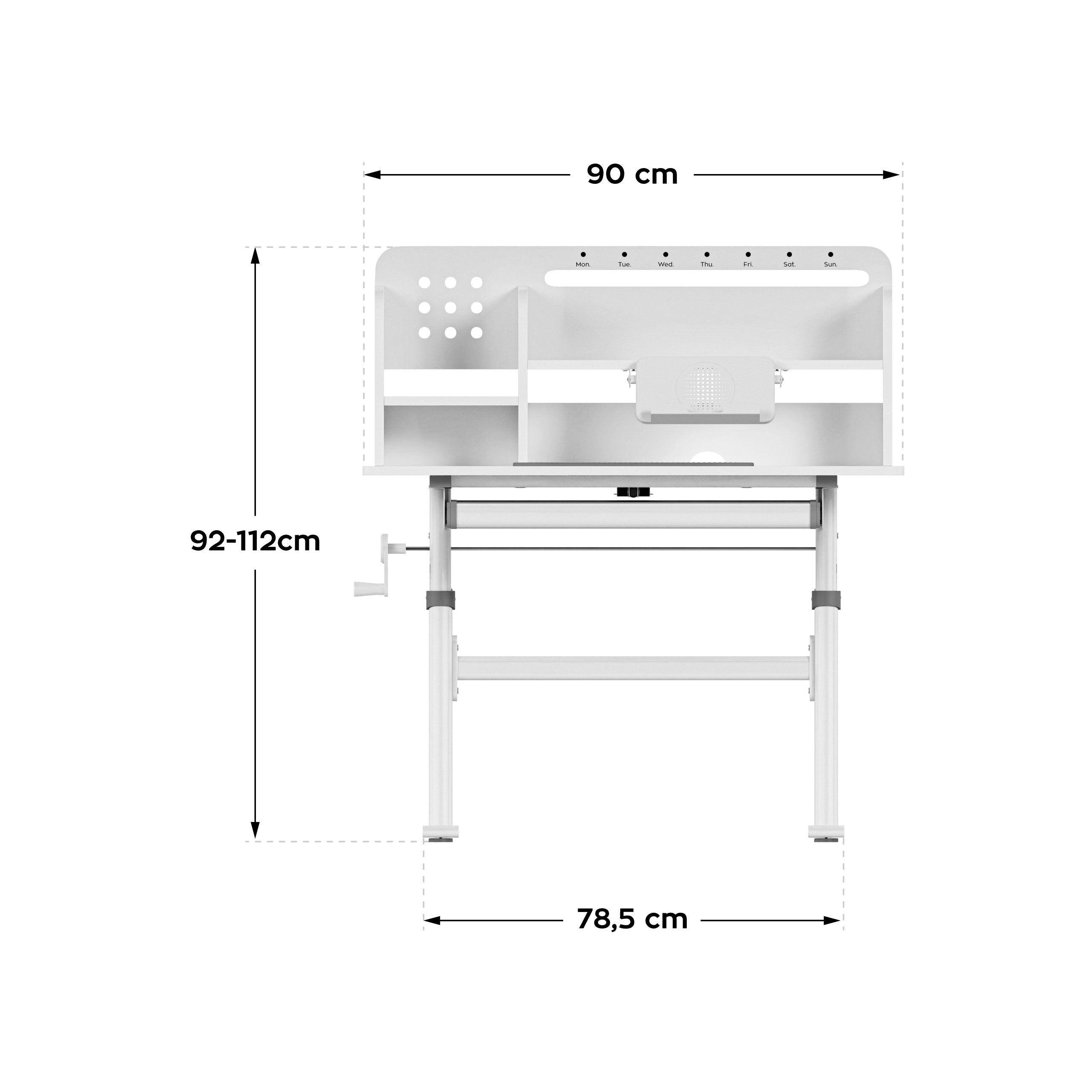 Ergonomický detský stôl Mark Adler Study 5.0 Grey 90 cm